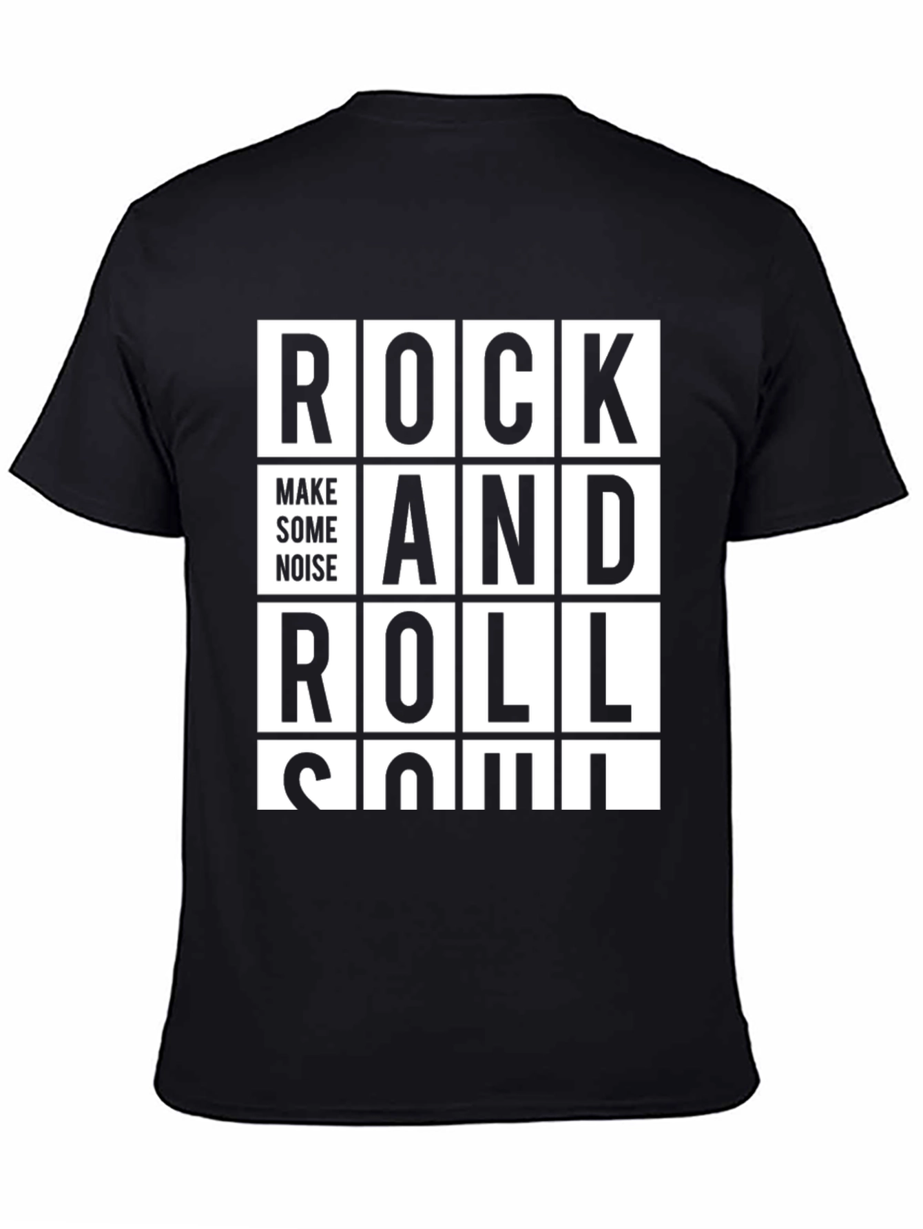 Rock And Roll Soul Black Graphic T-Shirt