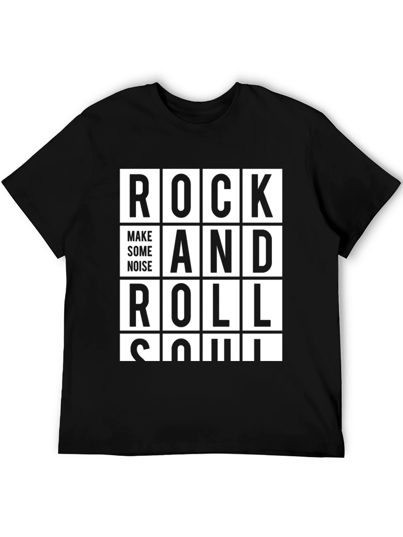 Rock And Roll Soul Black Graphic T-Shirt