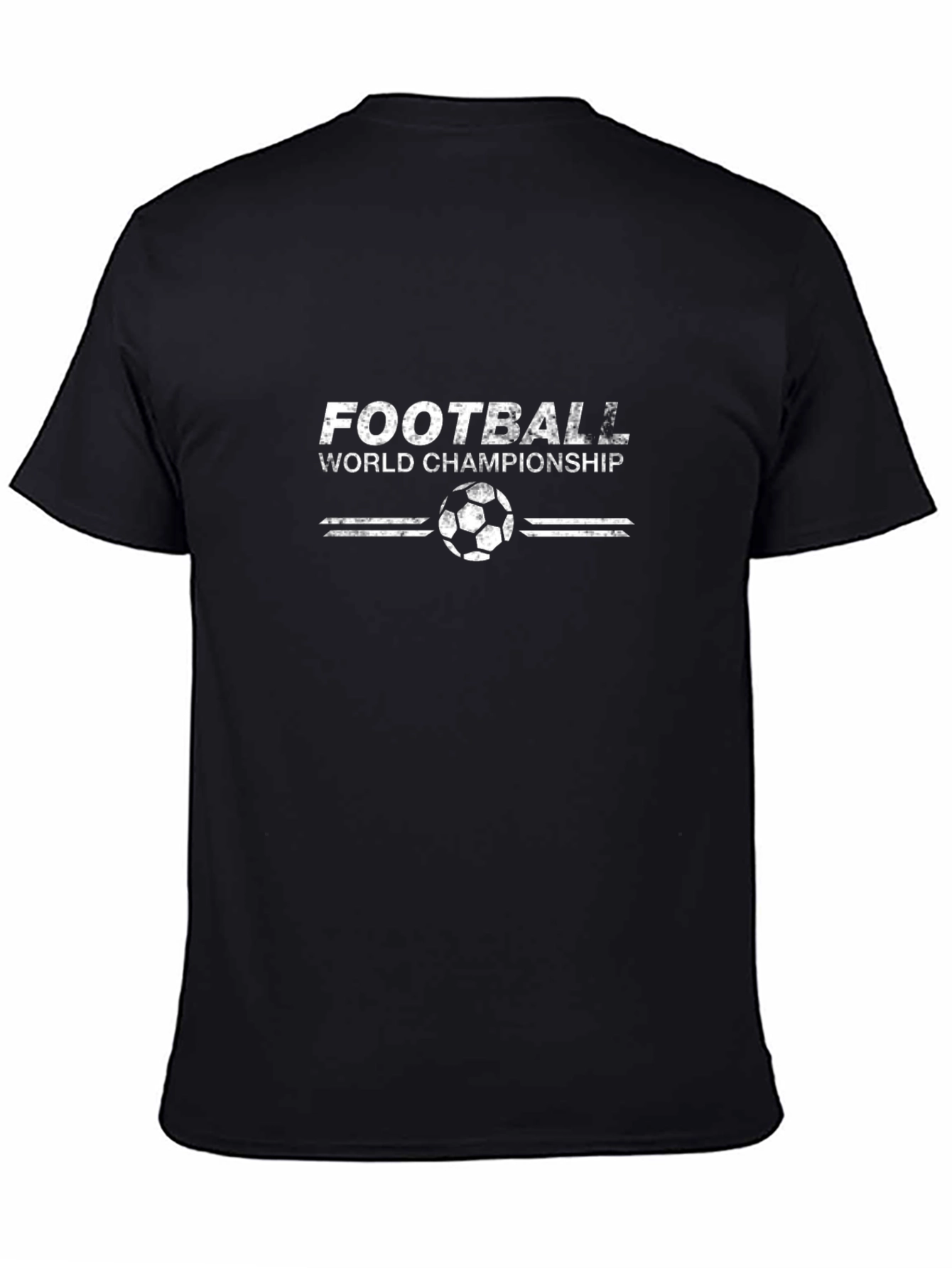 Football World Championship Black T-Shirt