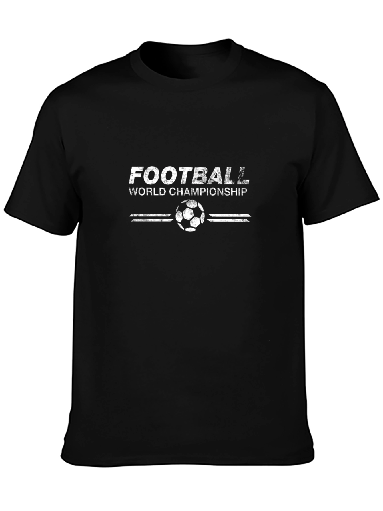 Football World Championship Black T-Shirt
