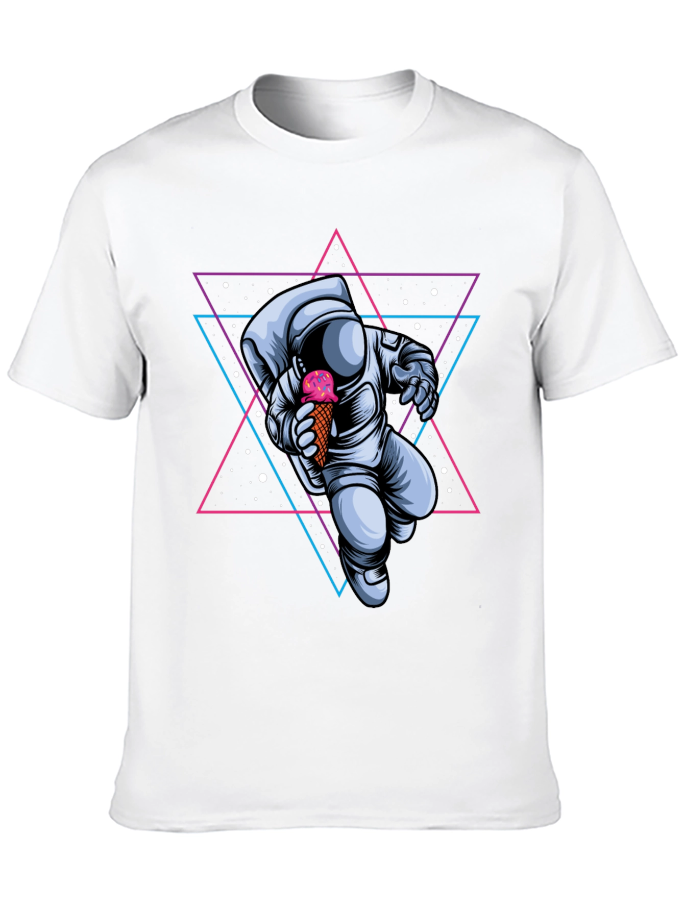 Astronaut Ice Cream Graphic Tee - Space Lovers T-Shirt