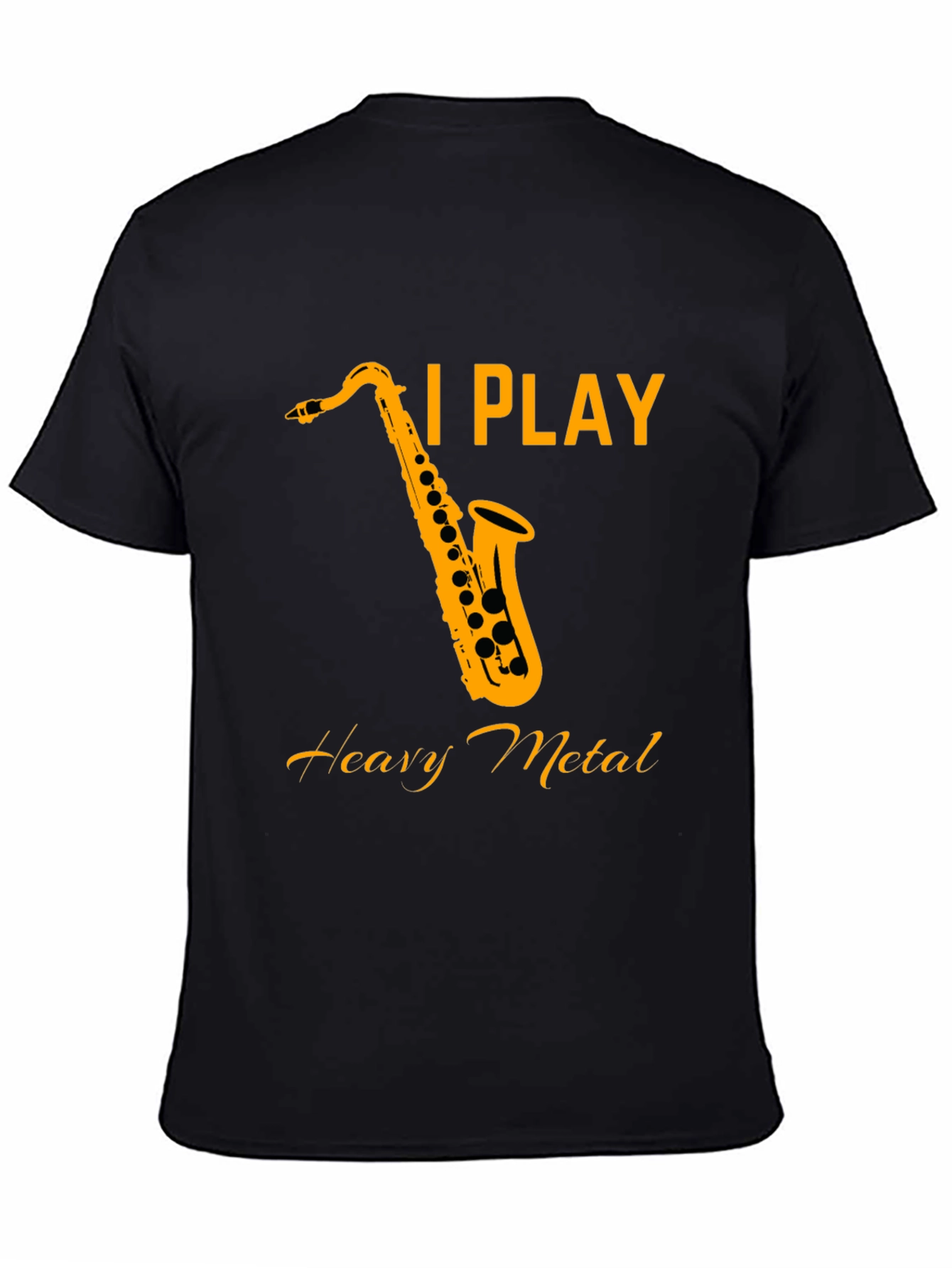 I Play Heavy Metal Saxophone Black T-Shirt