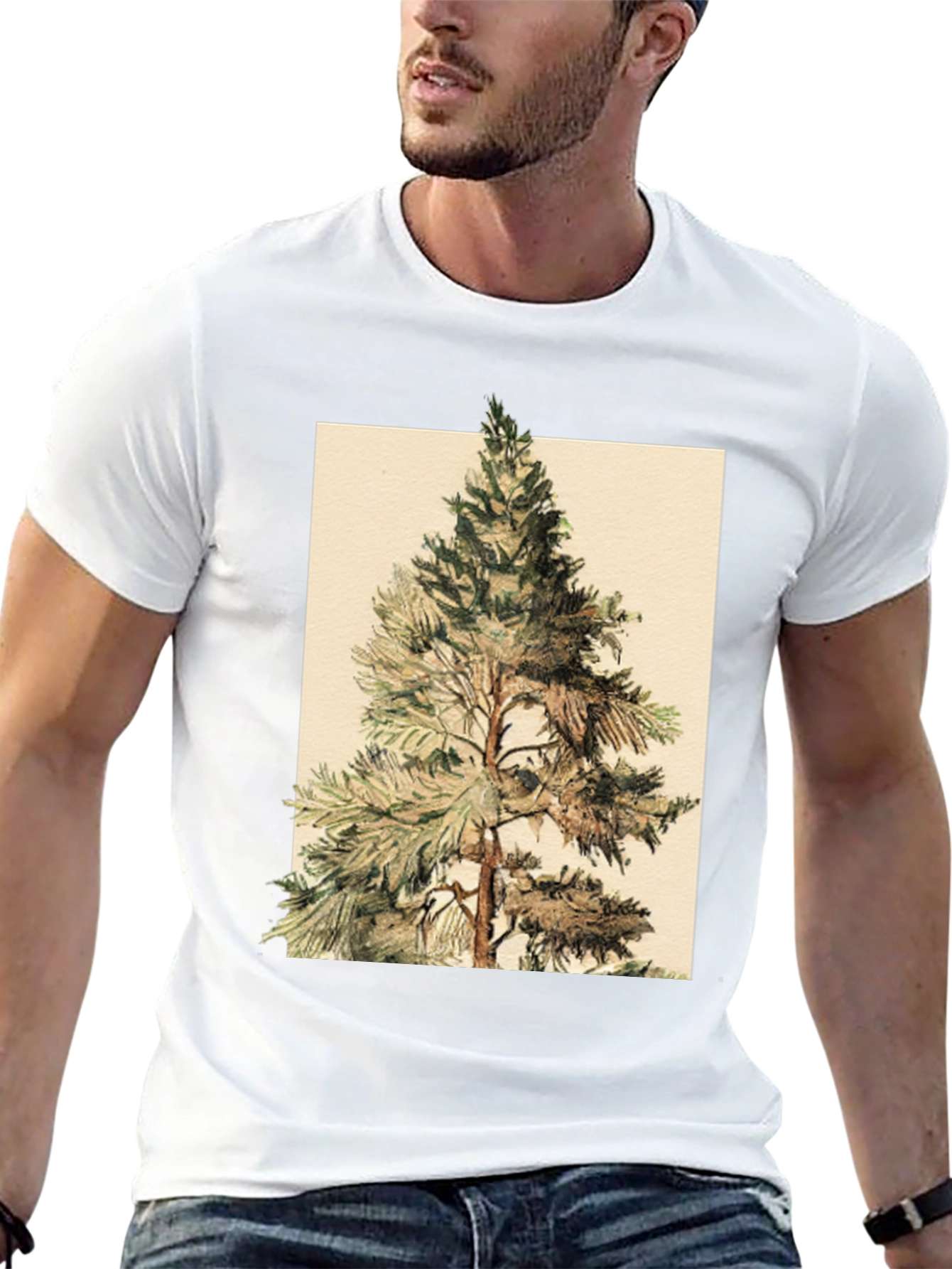 Pine Tree Graphic Tee - Nature Inspired Design