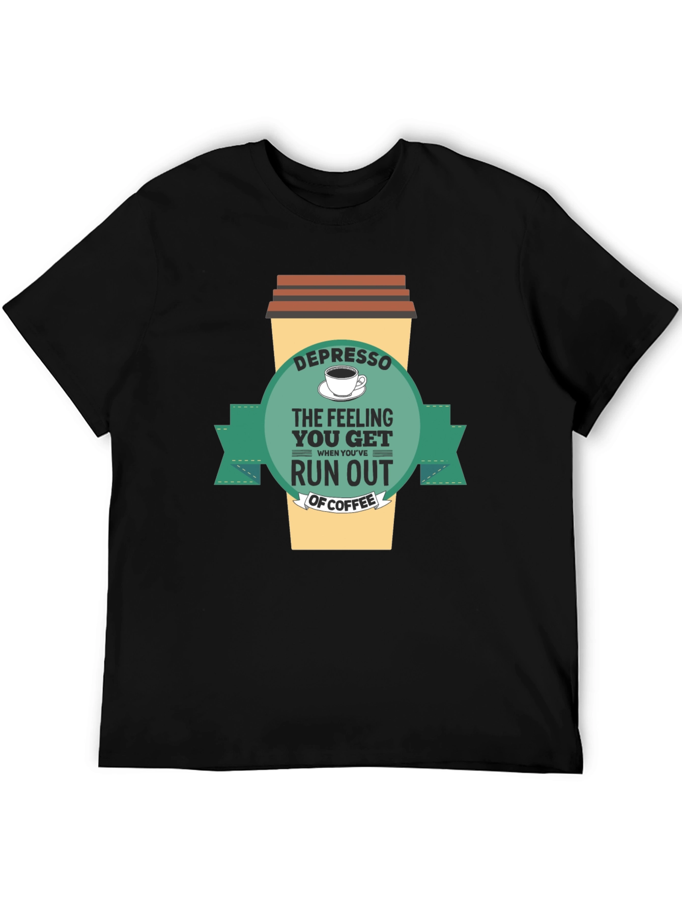 Depresso Coffee T-Shirt - Funny Caffeine Tee
