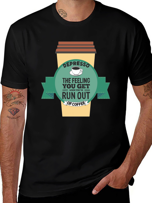 Depresso Coffee T-Shirt - Funny Caffeine Tee