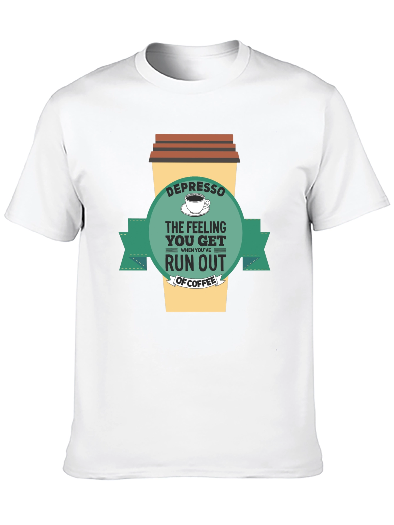 Depresso Coffee T-Shirt - Funny Caffeine Tee