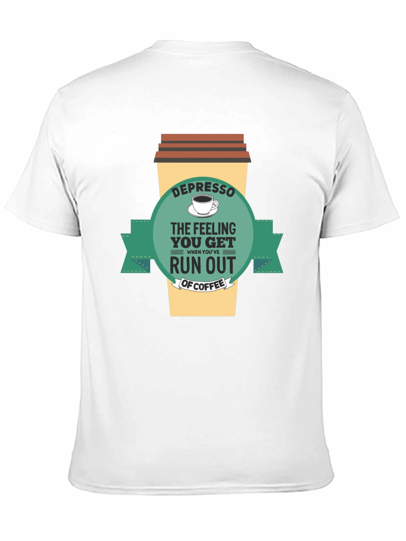 Depresso Coffee T-Shirt - Funny Caffeine Tee