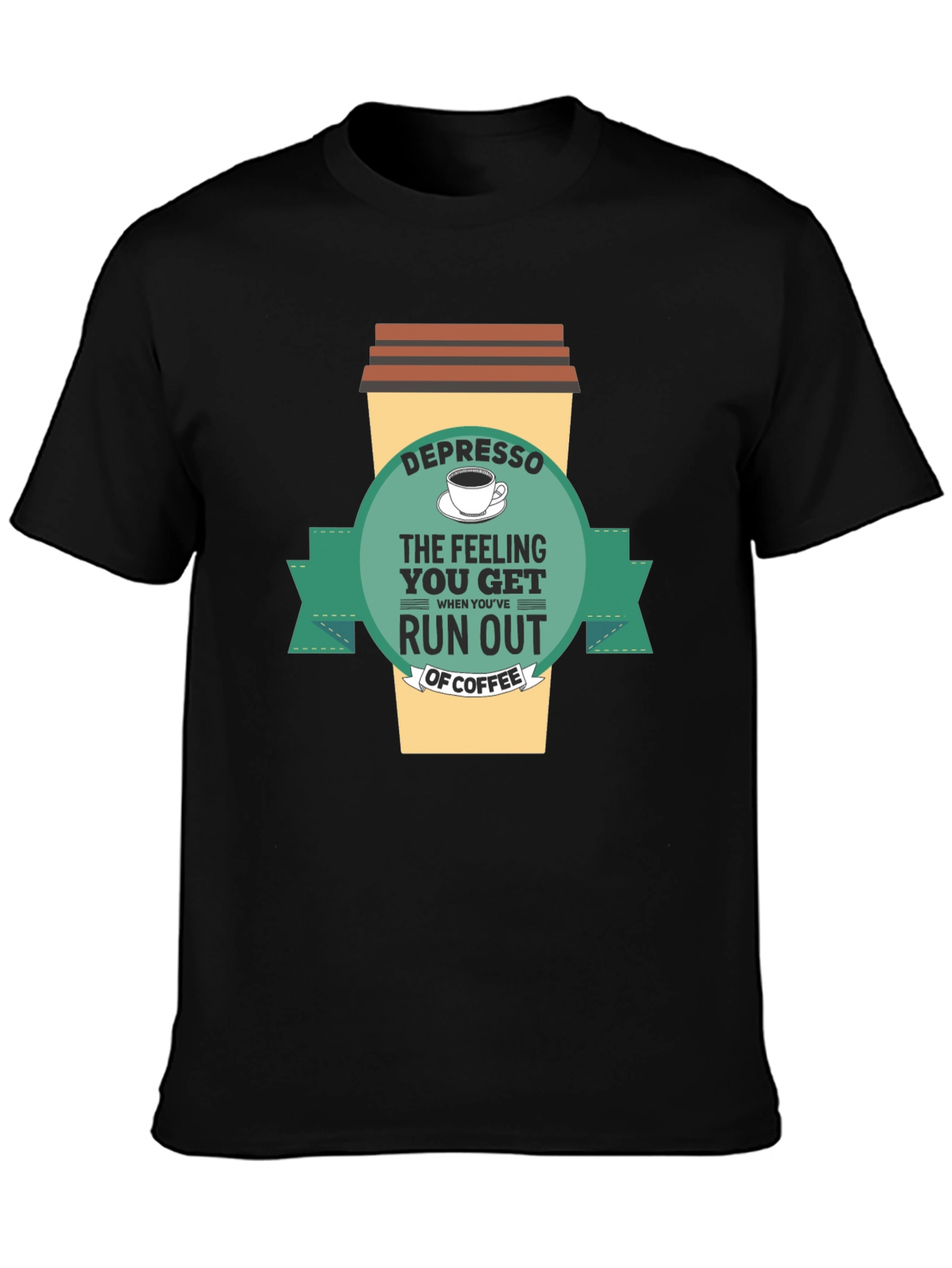 Depresso Coffee T-Shirt - Funny Caffeine Tee
