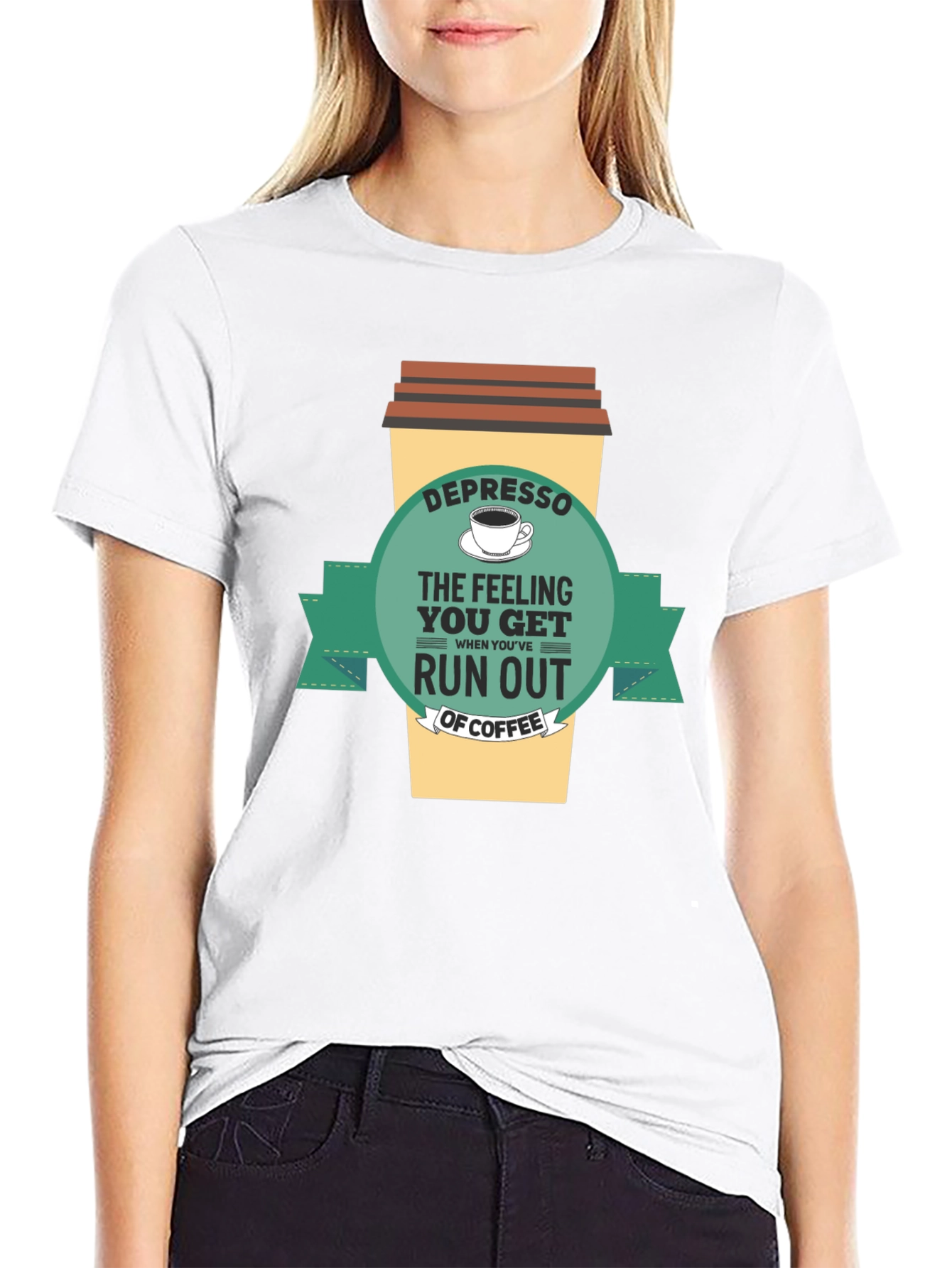 Depresso Coffee T-Shirt - Funny Caffeine Tee
