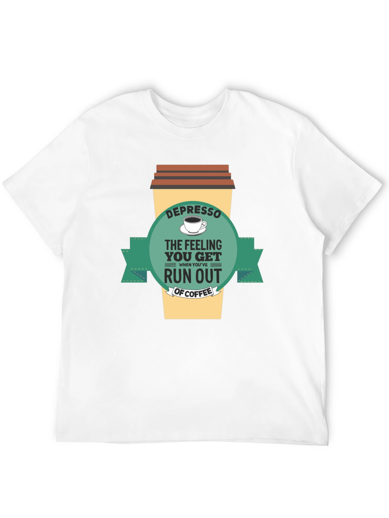Depresso Coffee T-Shirt - Funny Caffeine Tee