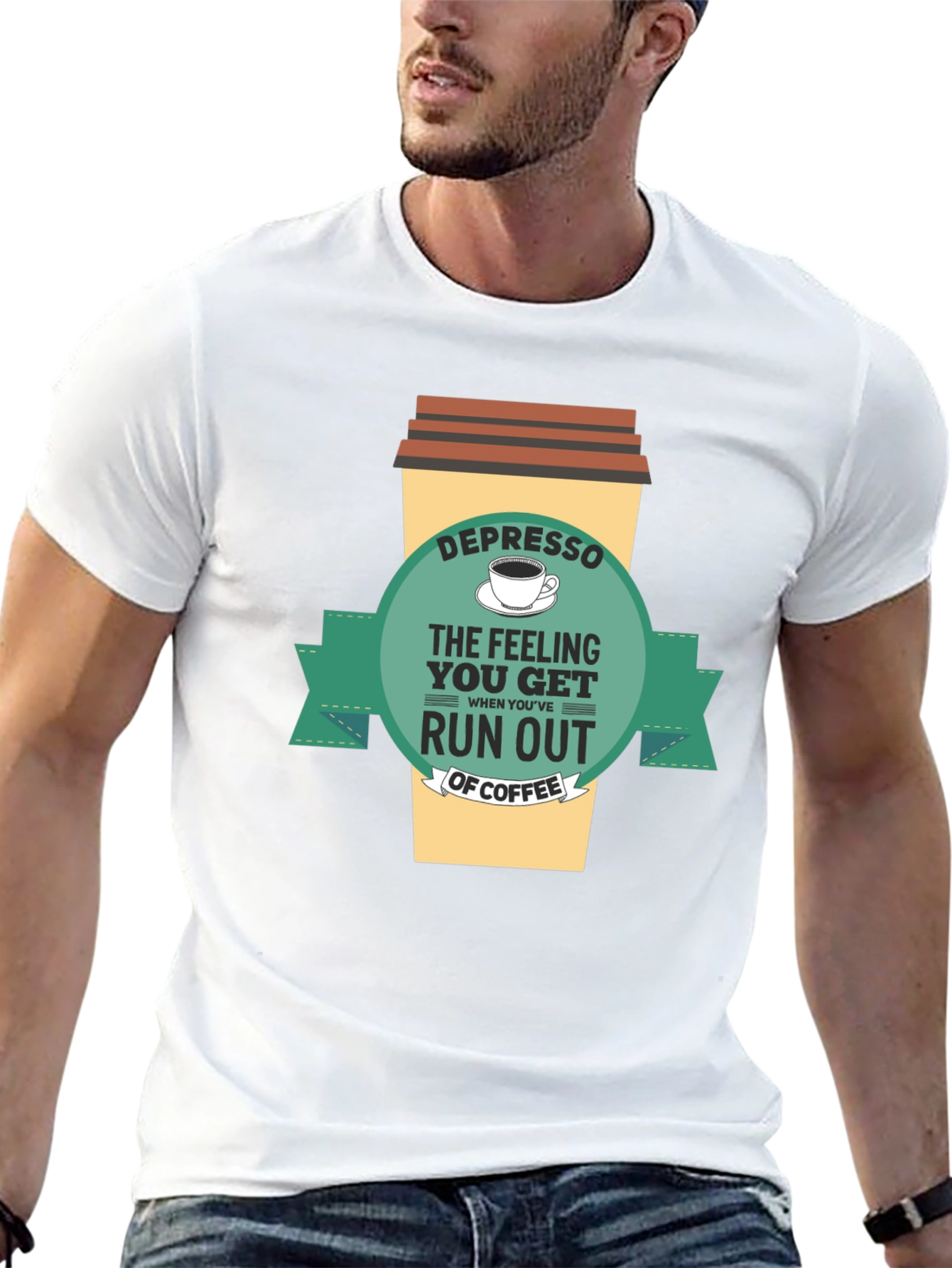 Depresso Coffee T-Shirt - Funny Caffeine Tee