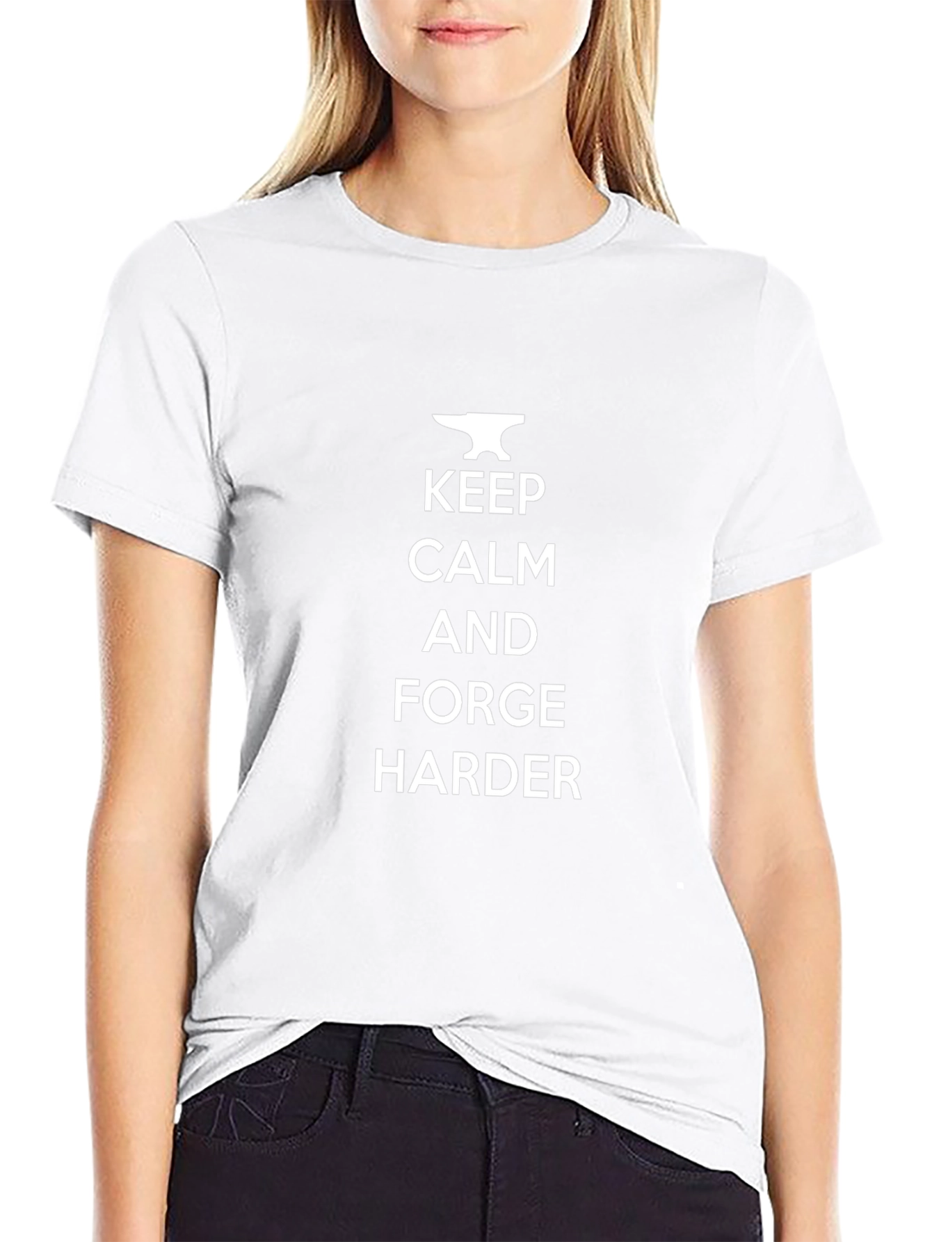 Keep Calm and Forge Harder Black T-Shirt