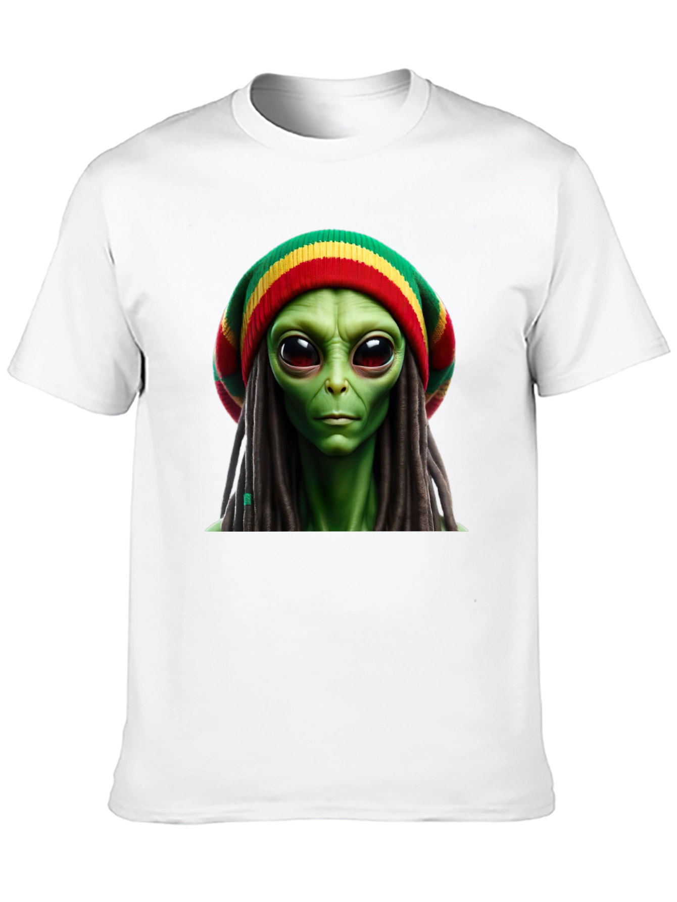 Rasta Alien T-Shirt - Unique Graphic Tee