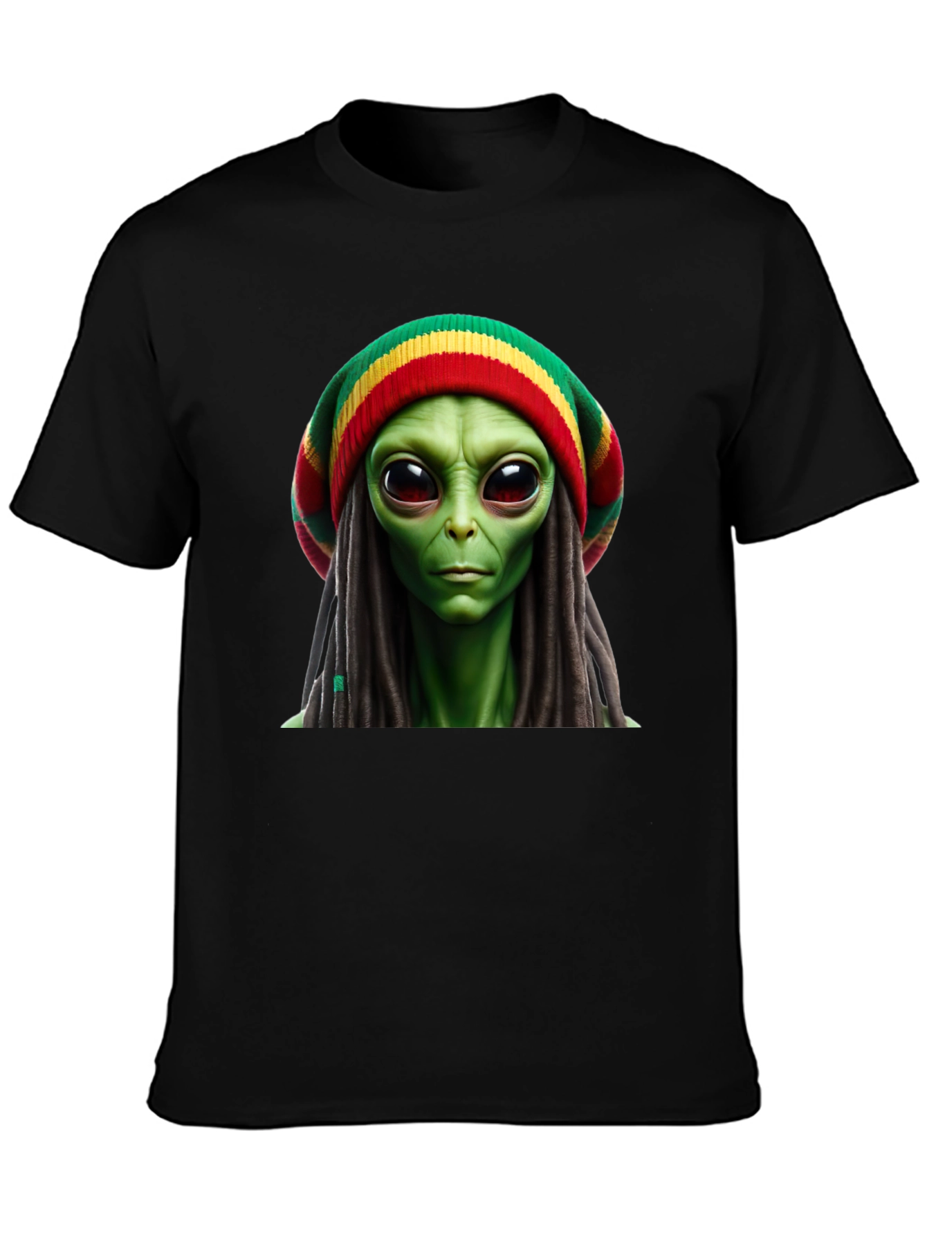 Rasta Alien T-Shirt - Unique Graphic Tee