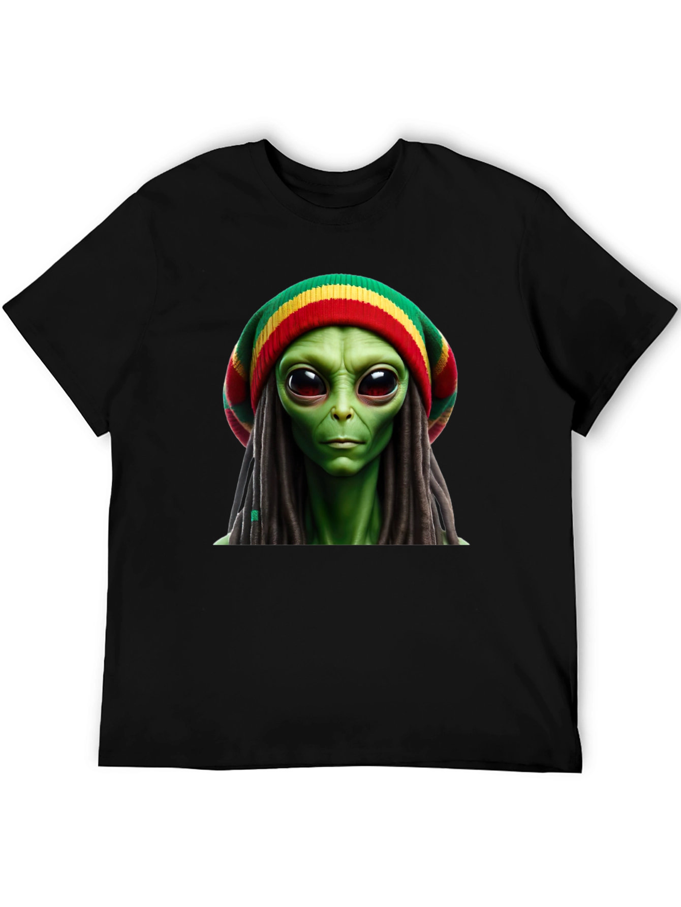 Rasta Alien T-Shirt - Unique Graphic Tee