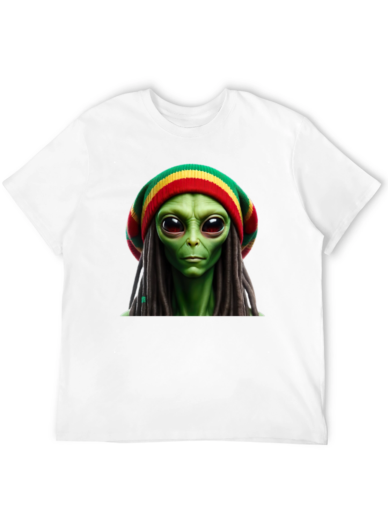 Rasta Alien T-Shirt - Unique Graphic Tee