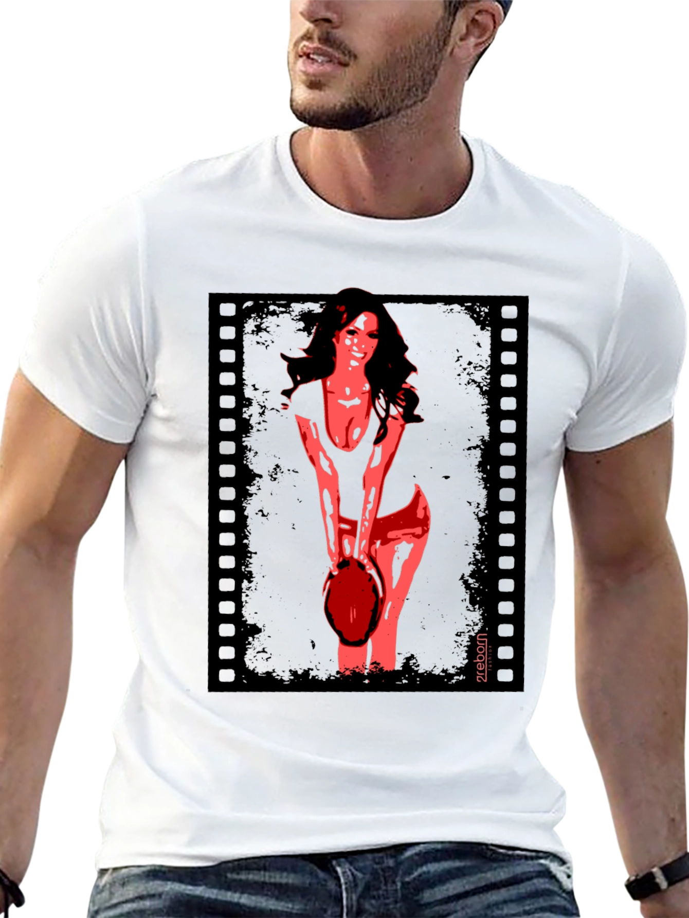 Graphic Print T-Shirt - Retro Film Noir Tee