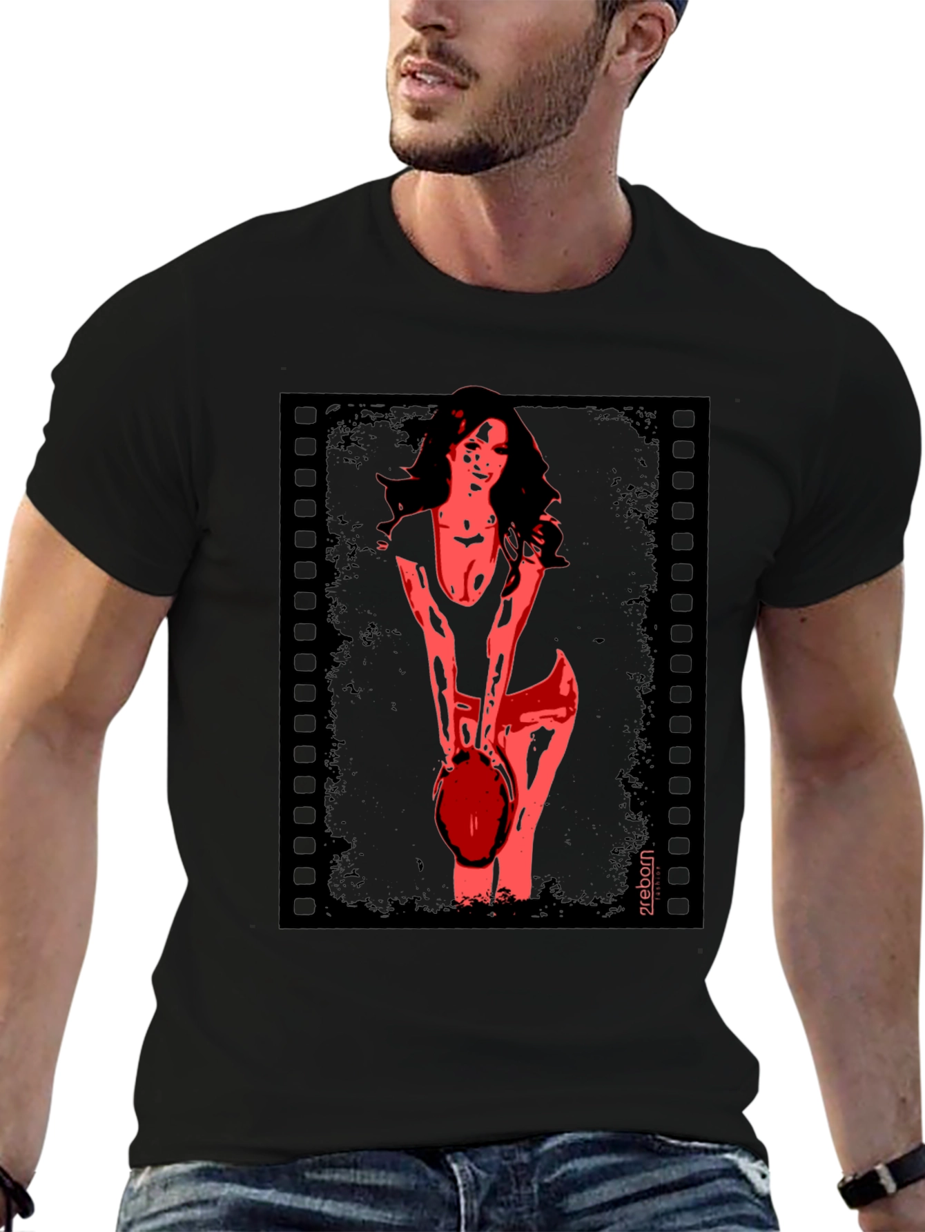 Graphic Print T-Shirt - Retro Film Noir Tee