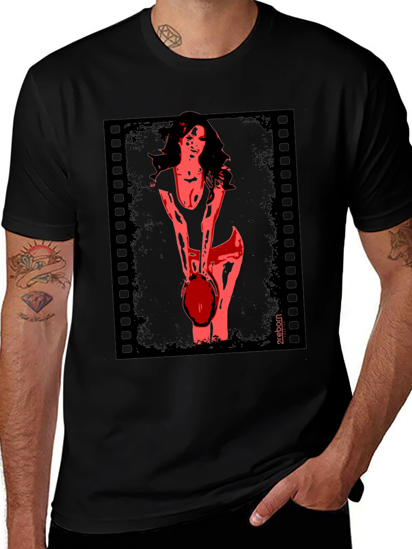 Graphic Print T-Shirt - Retro Film Noir Tee