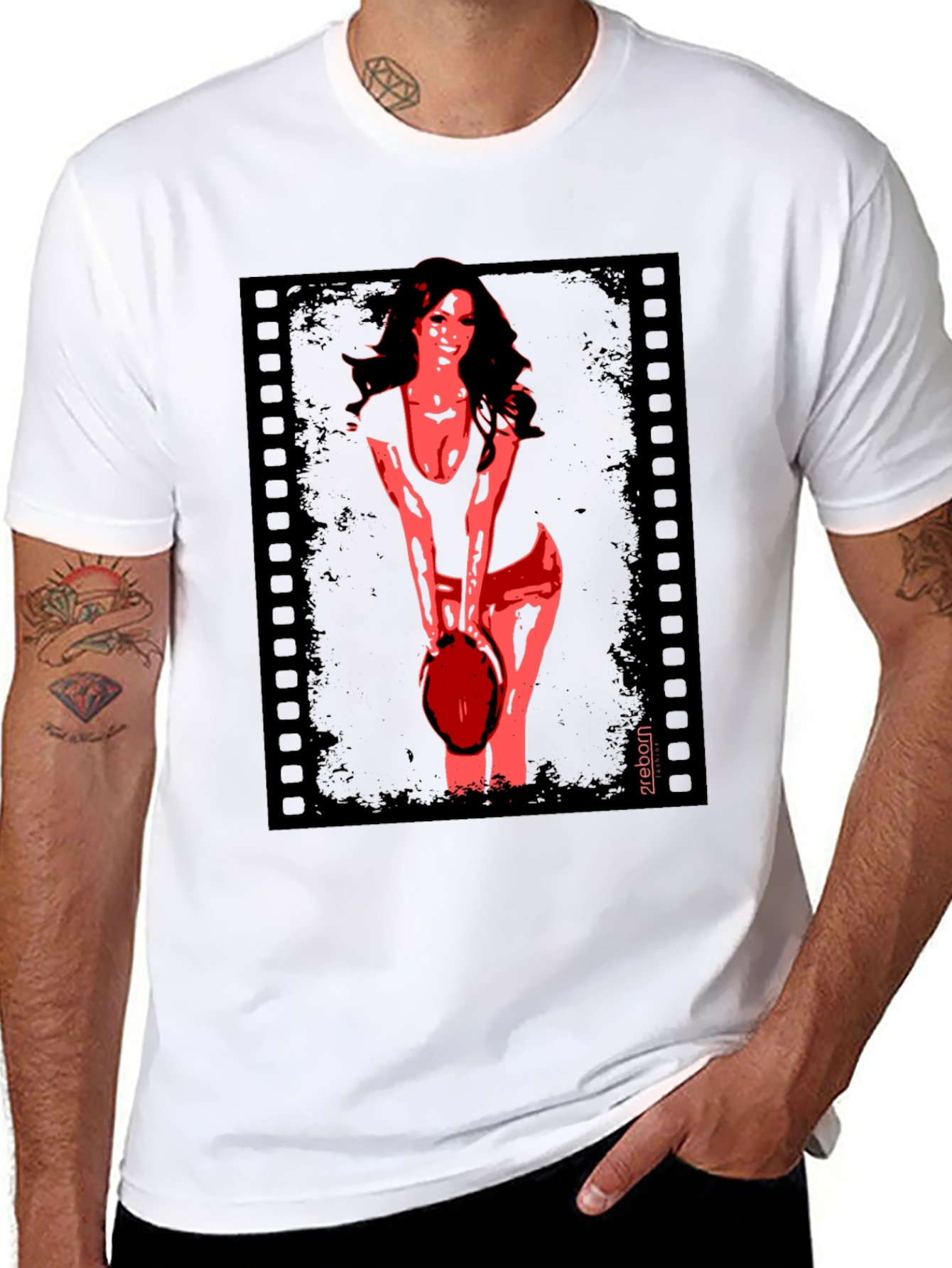 Graphic Print T-Shirt - Retro Film Noir Tee