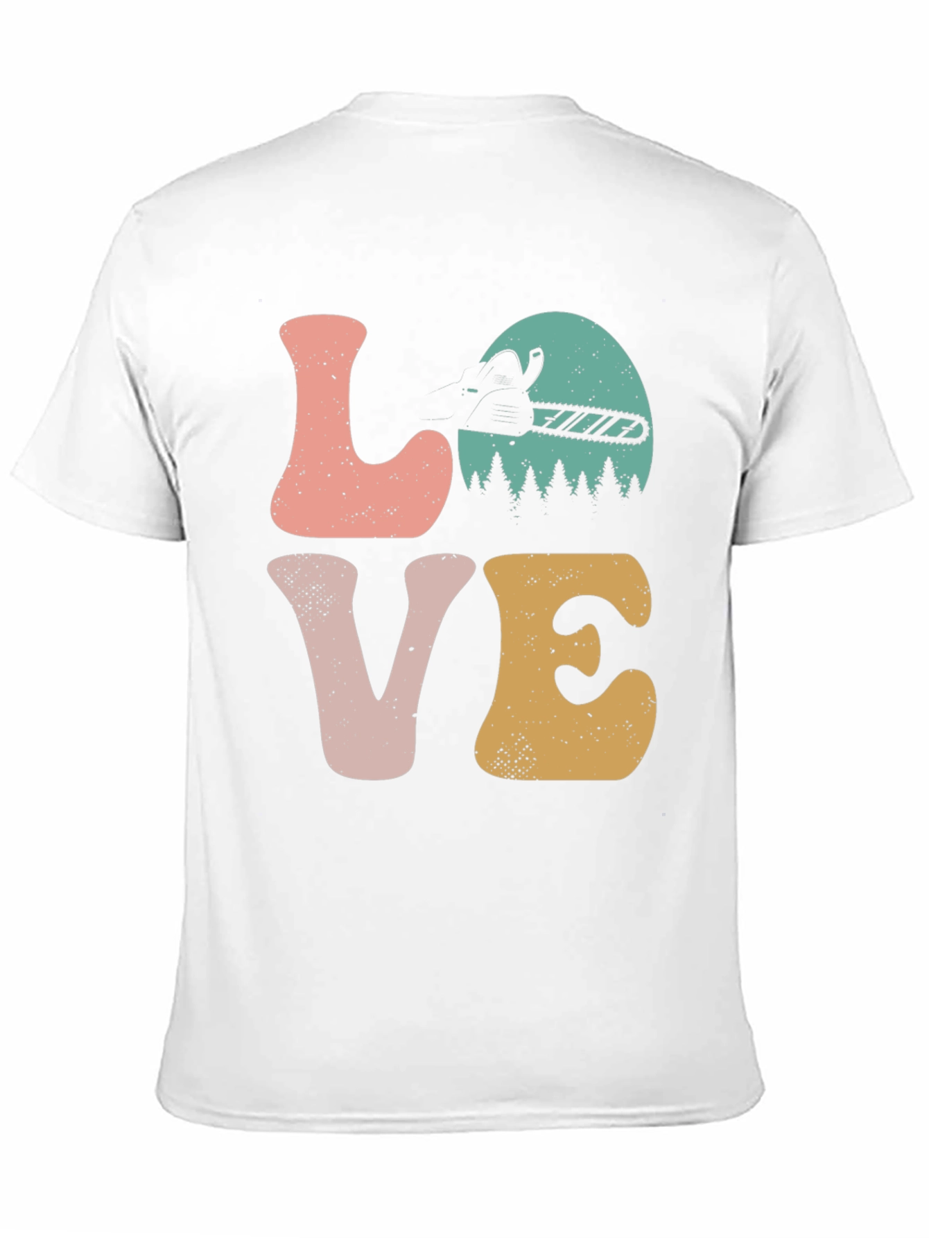 LOVE Chainsaw Retro Tee Lumberjack Gift