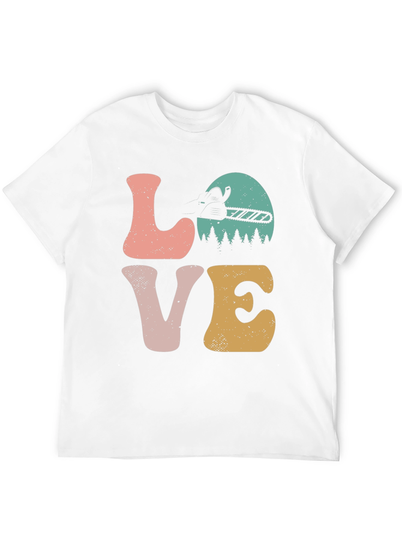 LOVE Chainsaw Retro Tee Lumberjack Gift