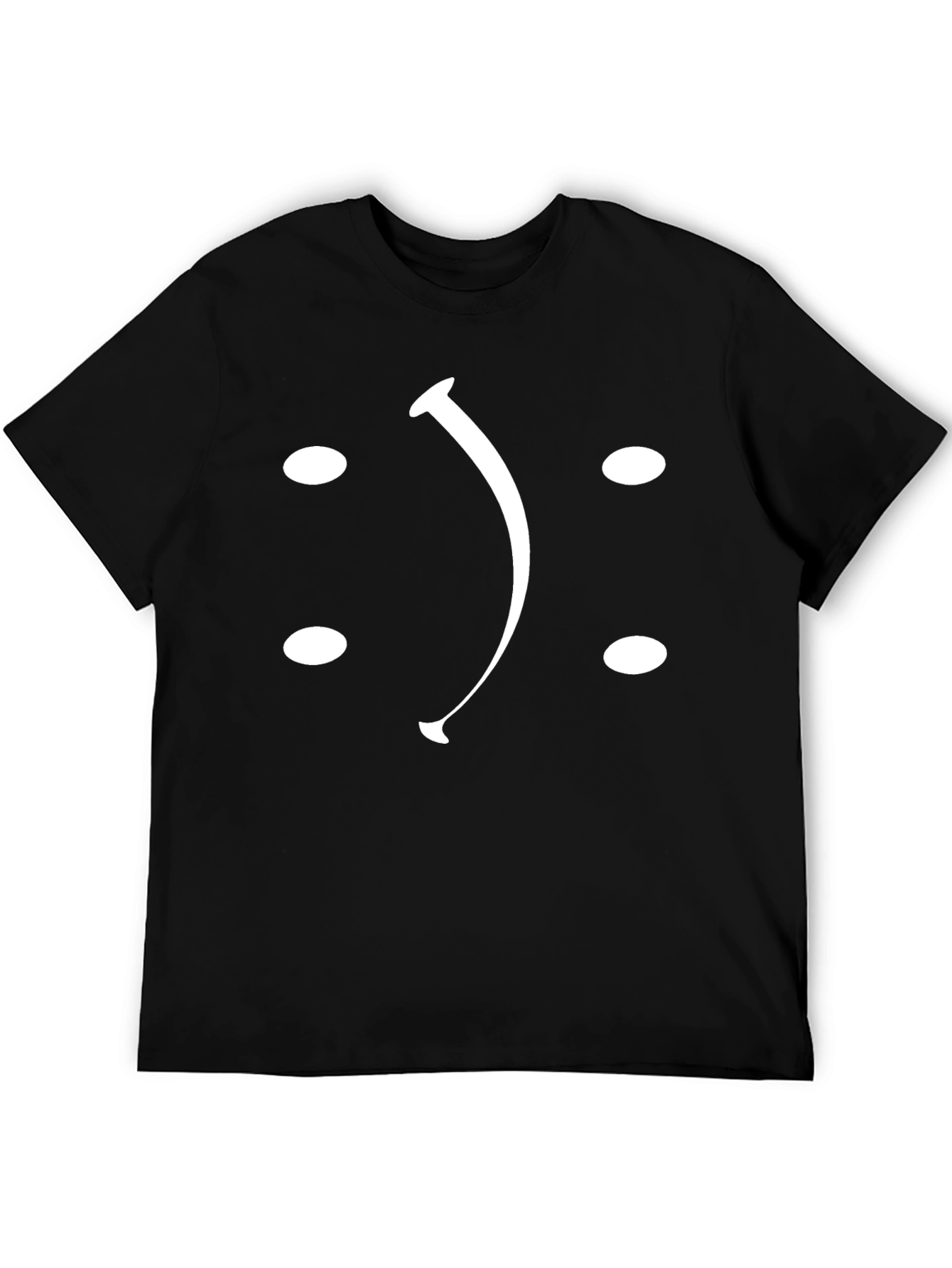 Black Graphic Tee - Semicolon Smile