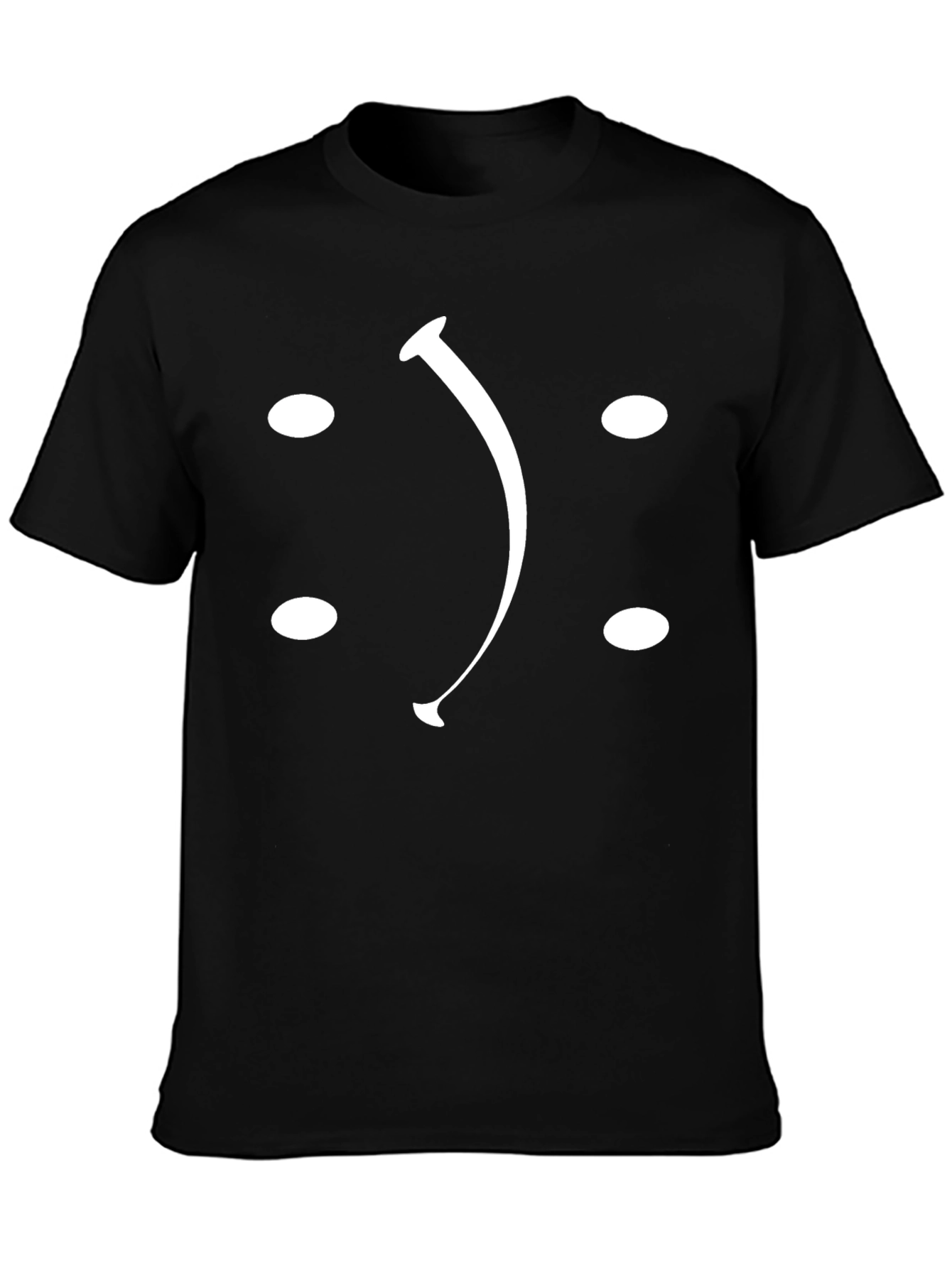 Black Graphic Tee - Semicolon Smile