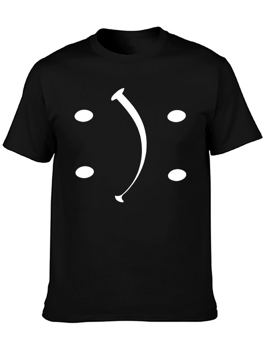 Black Graphic Tee - Semicolon Smile