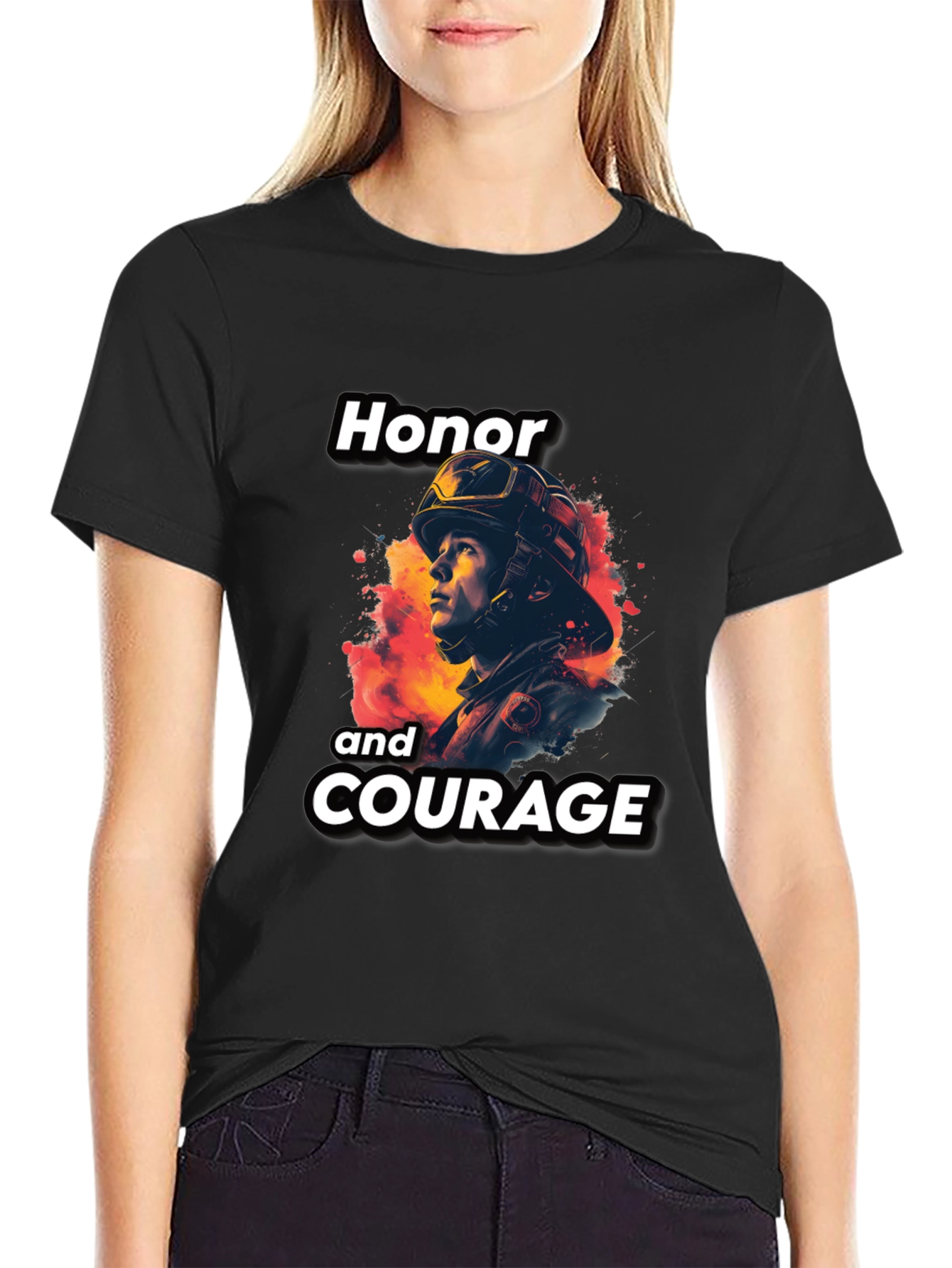 Honor and Courage Firefighter T-Shirt