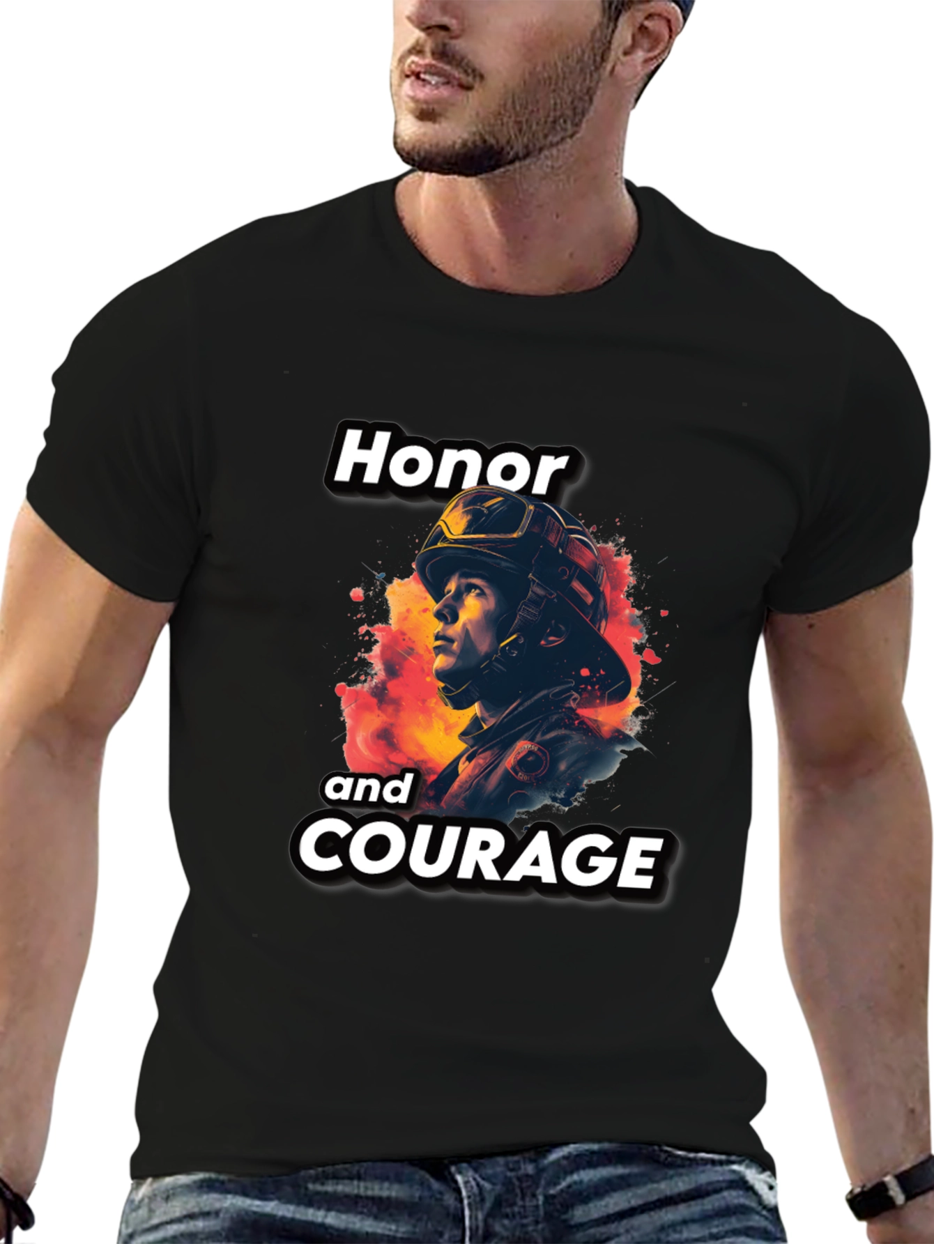 Honor and Courage Firefighter T-Shirt