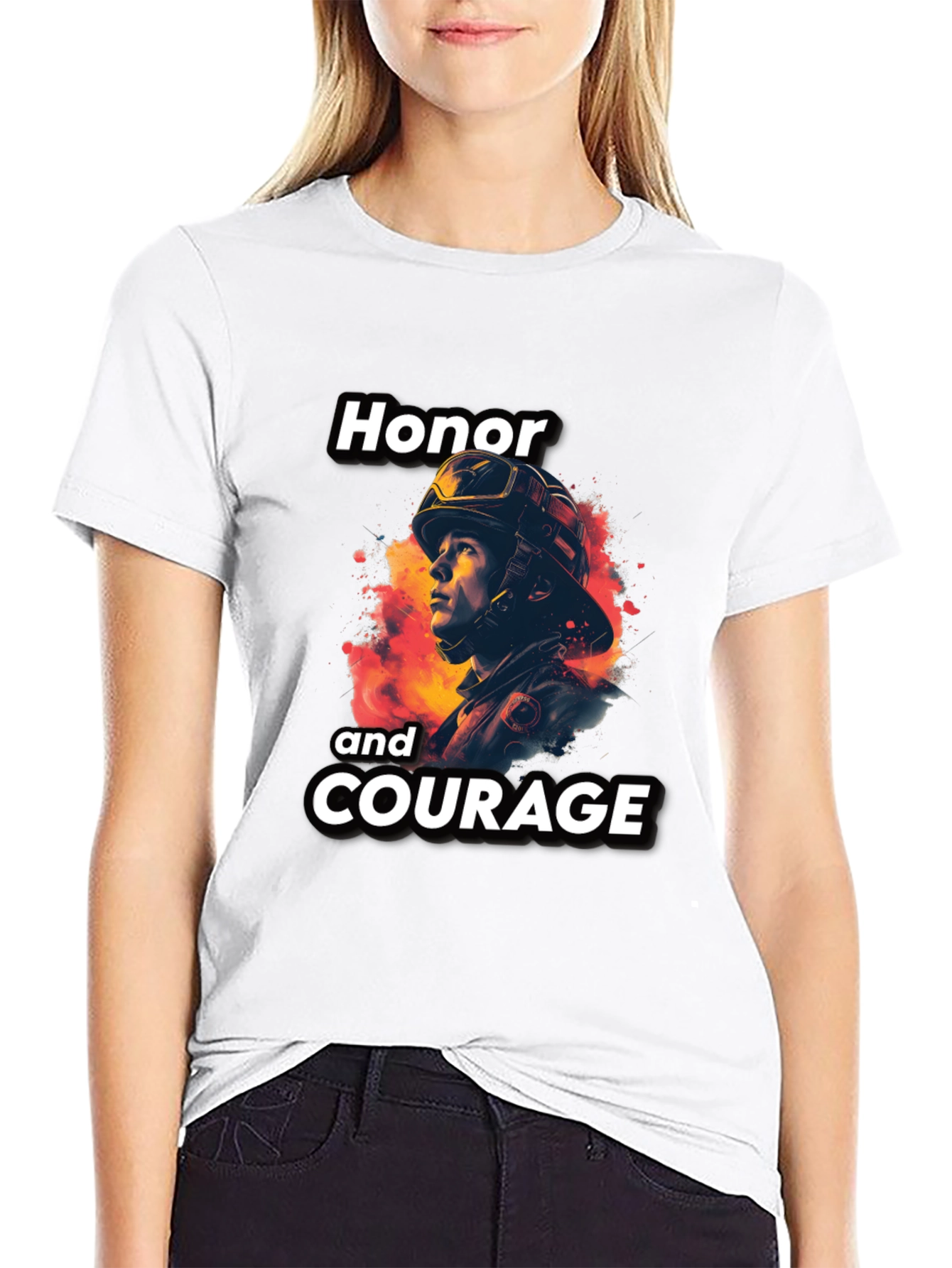 Honor and Courage Firefighter T-Shirt