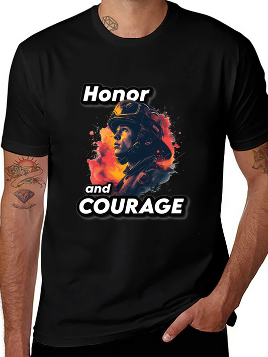 Honor and Courage Firefighter T-Shirt
