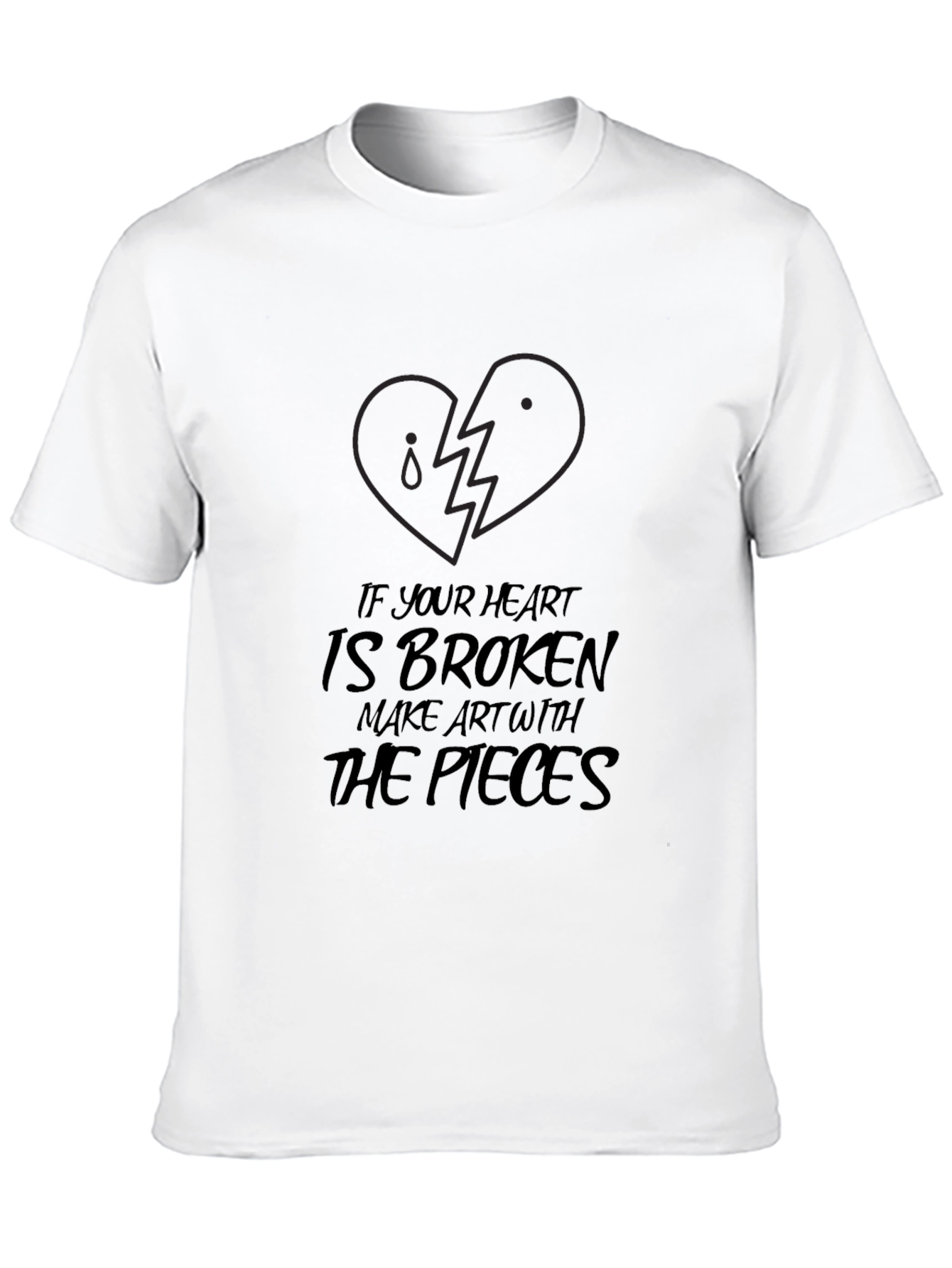 Broken Heart Art T-Shirt - Inspirational Design