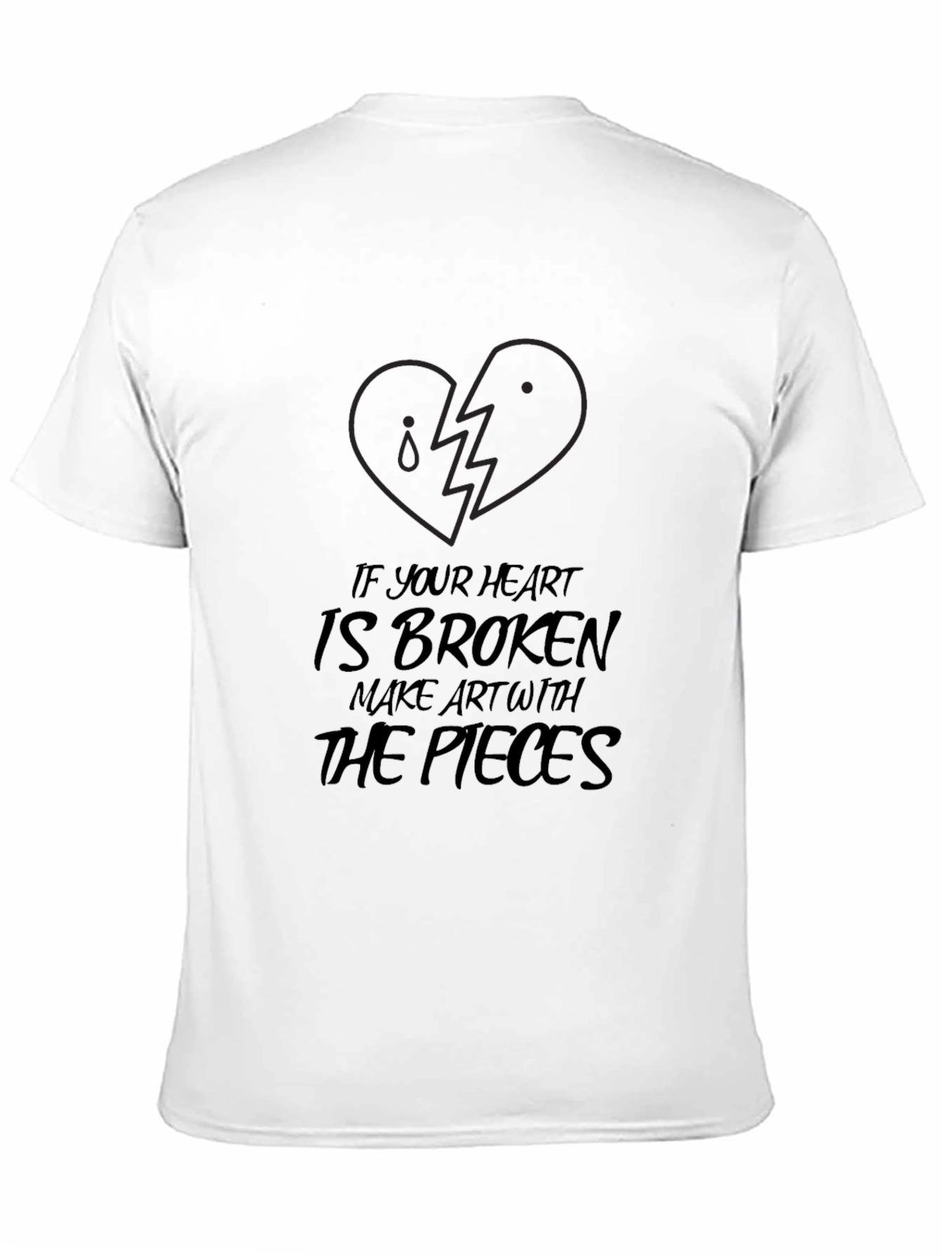 Broken Heart Art T-Shirt - Inspirational Design