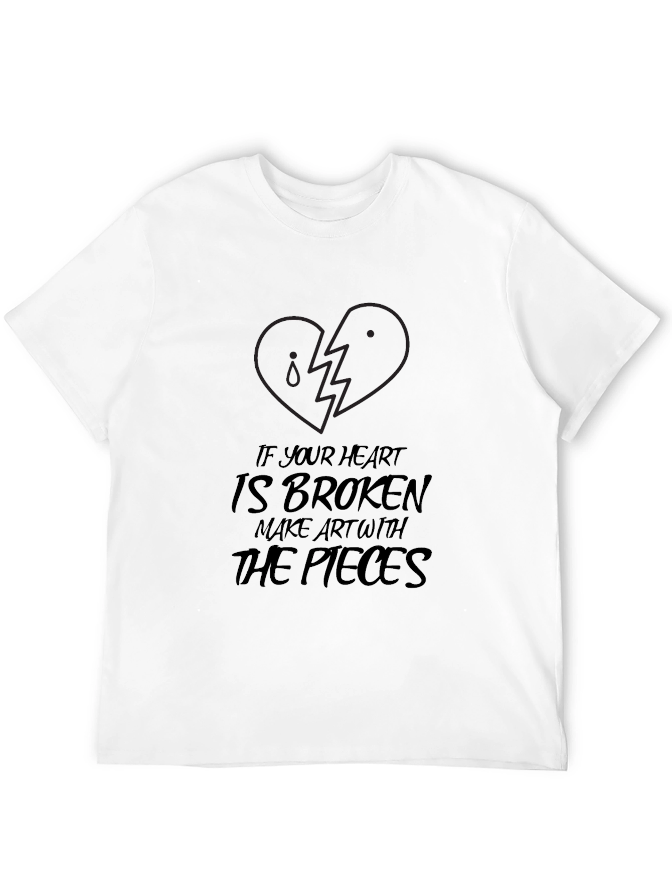Broken Heart Art T-Shirt - Inspirational Design