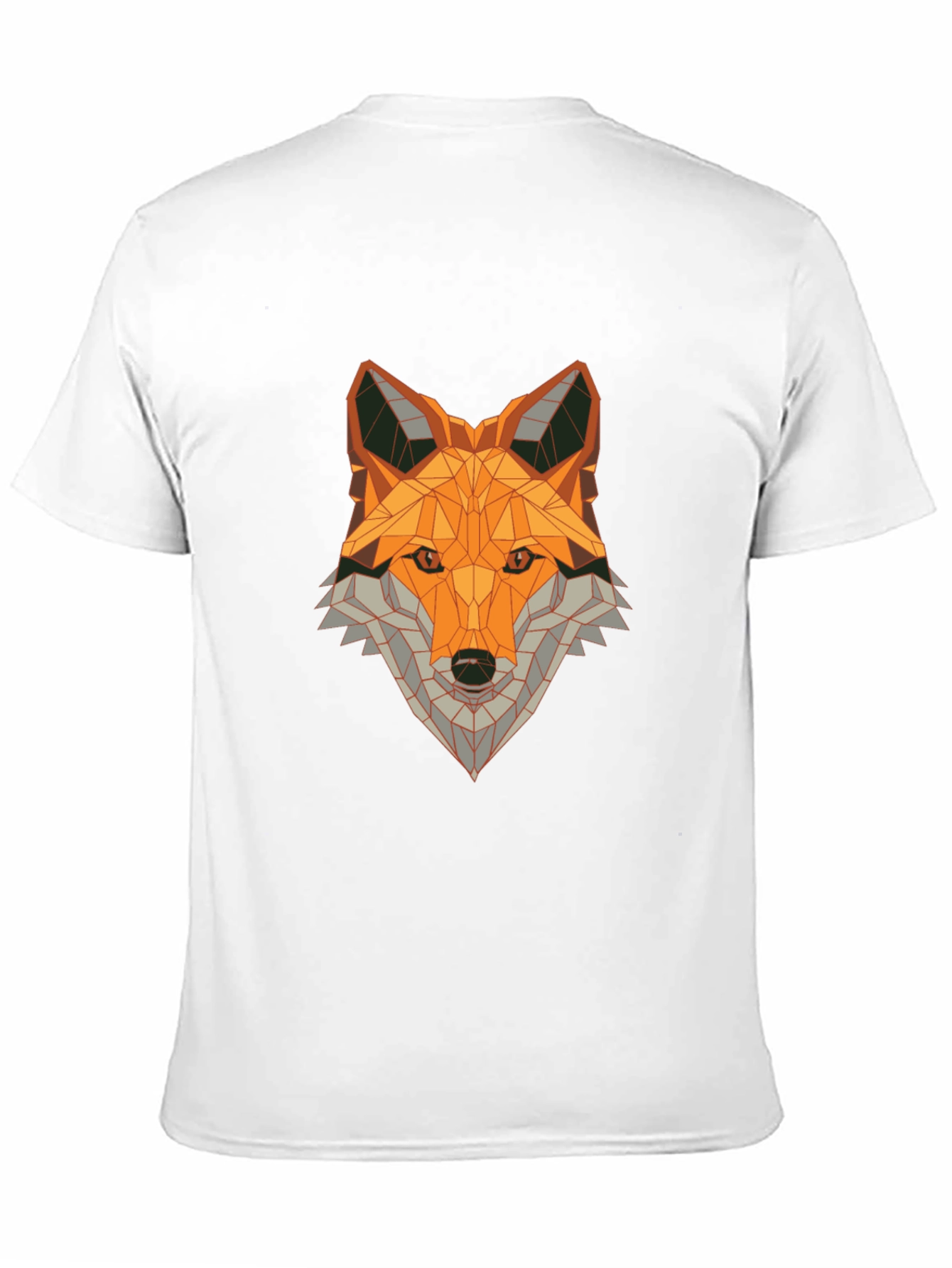Geometric Fox Graphic Tee - Stylish Animal Print Shirt