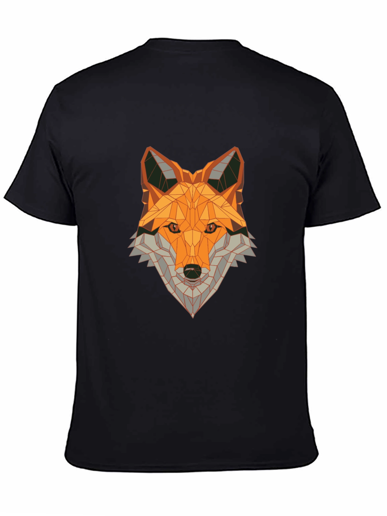 Geometric Fox Graphic Tee - Stylish Animal Print Shirt