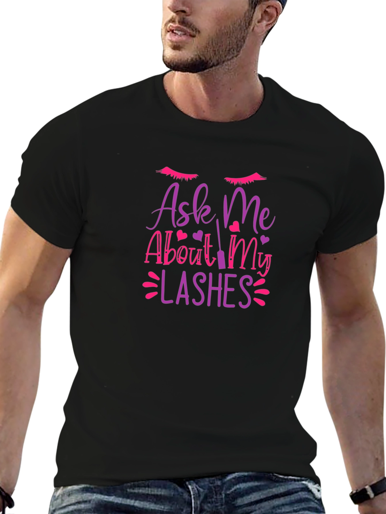 Ask Me About My Lashes Graphic T-Shirt