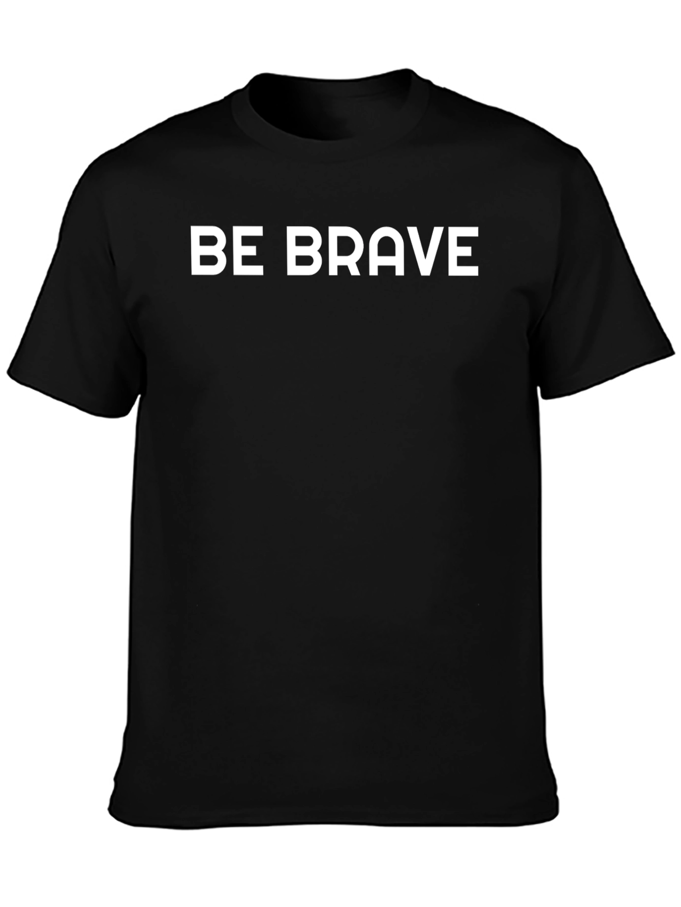 Be Brave Graphic Tee - Mens Black Cotton T-Shirt