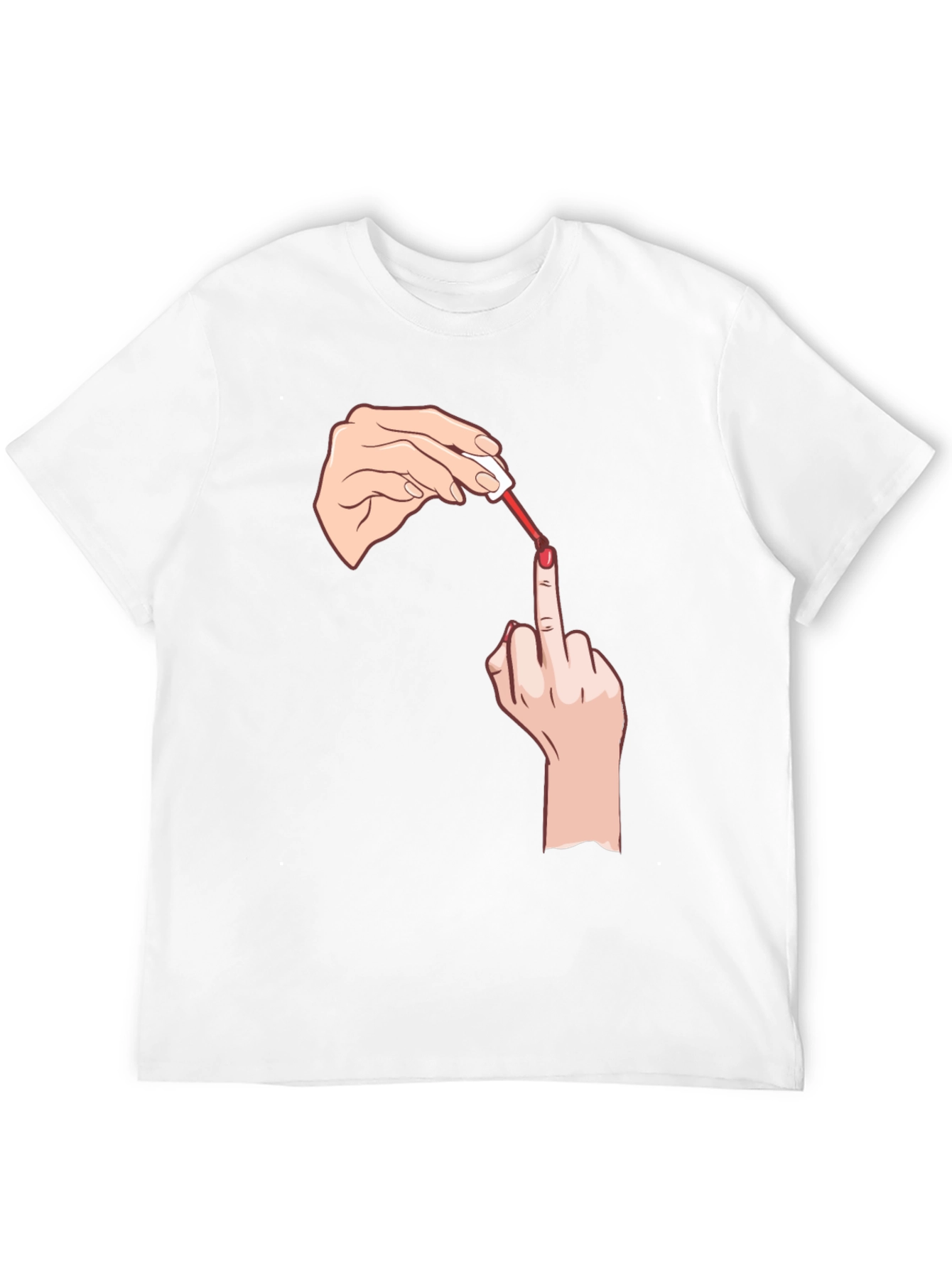 Funny Middle Finger Nail Polish Graphic Tee