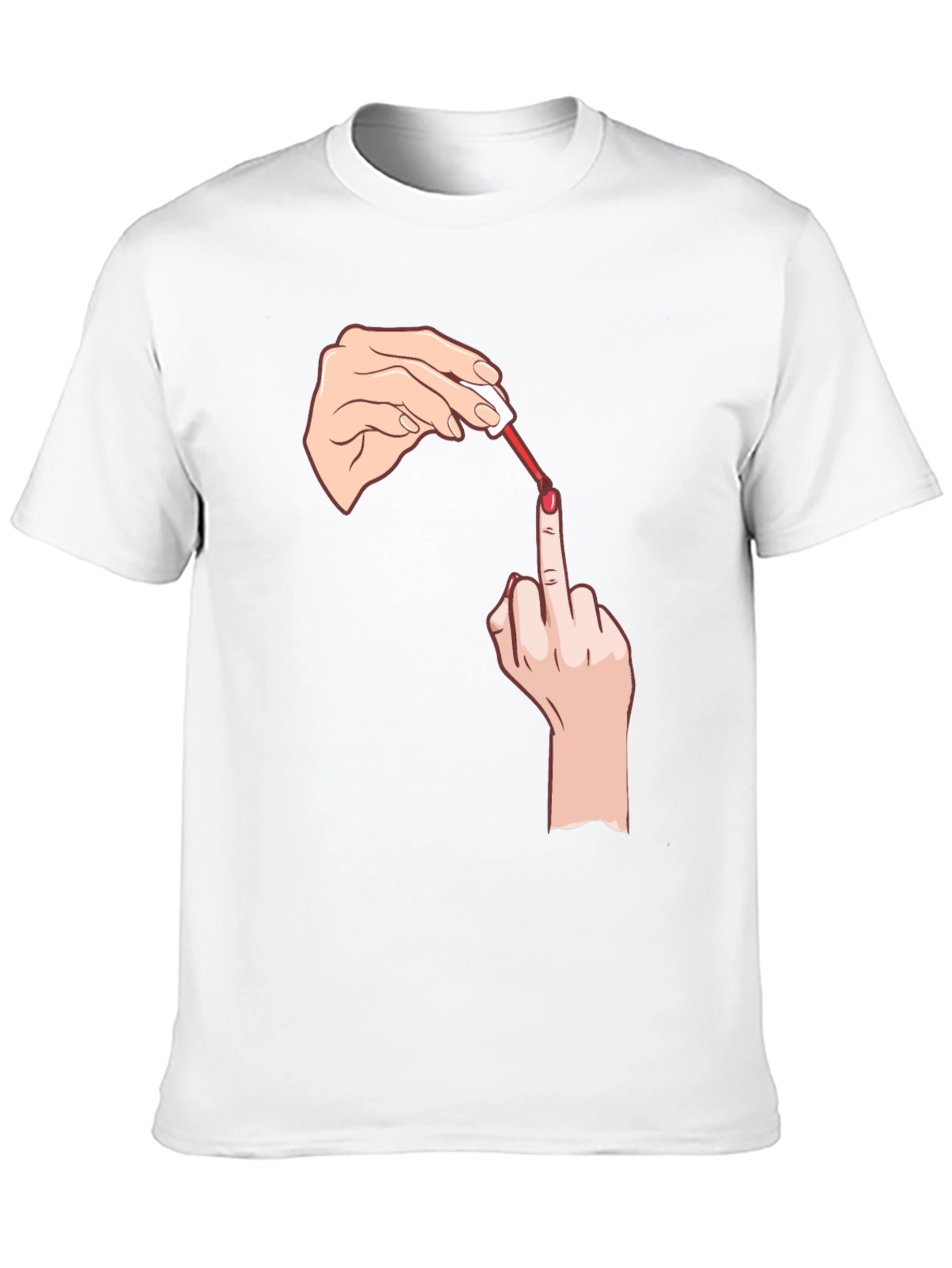 Funny Middle Finger Nail Polish Graphic Tee