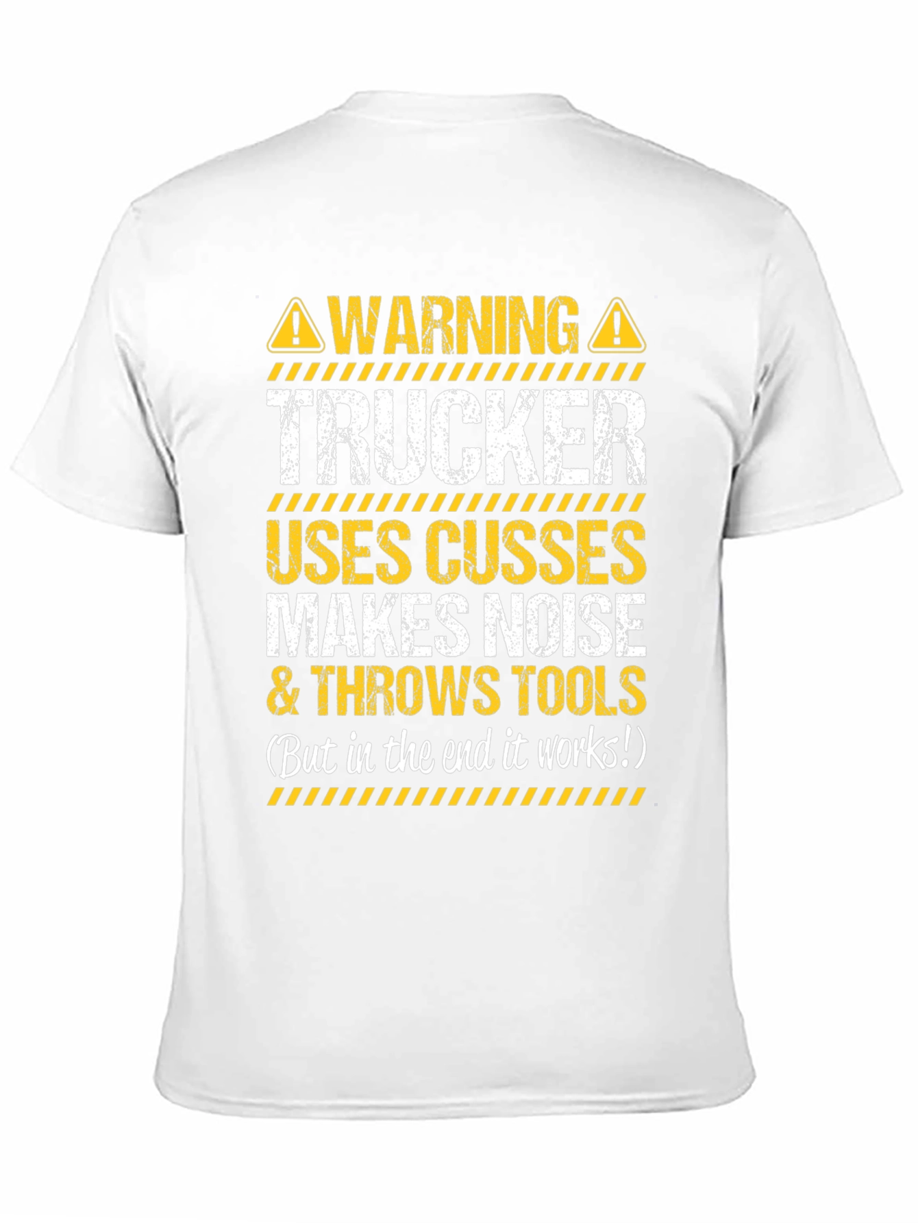 Warning Trucker T-Shirt - Funny Novelty Tee