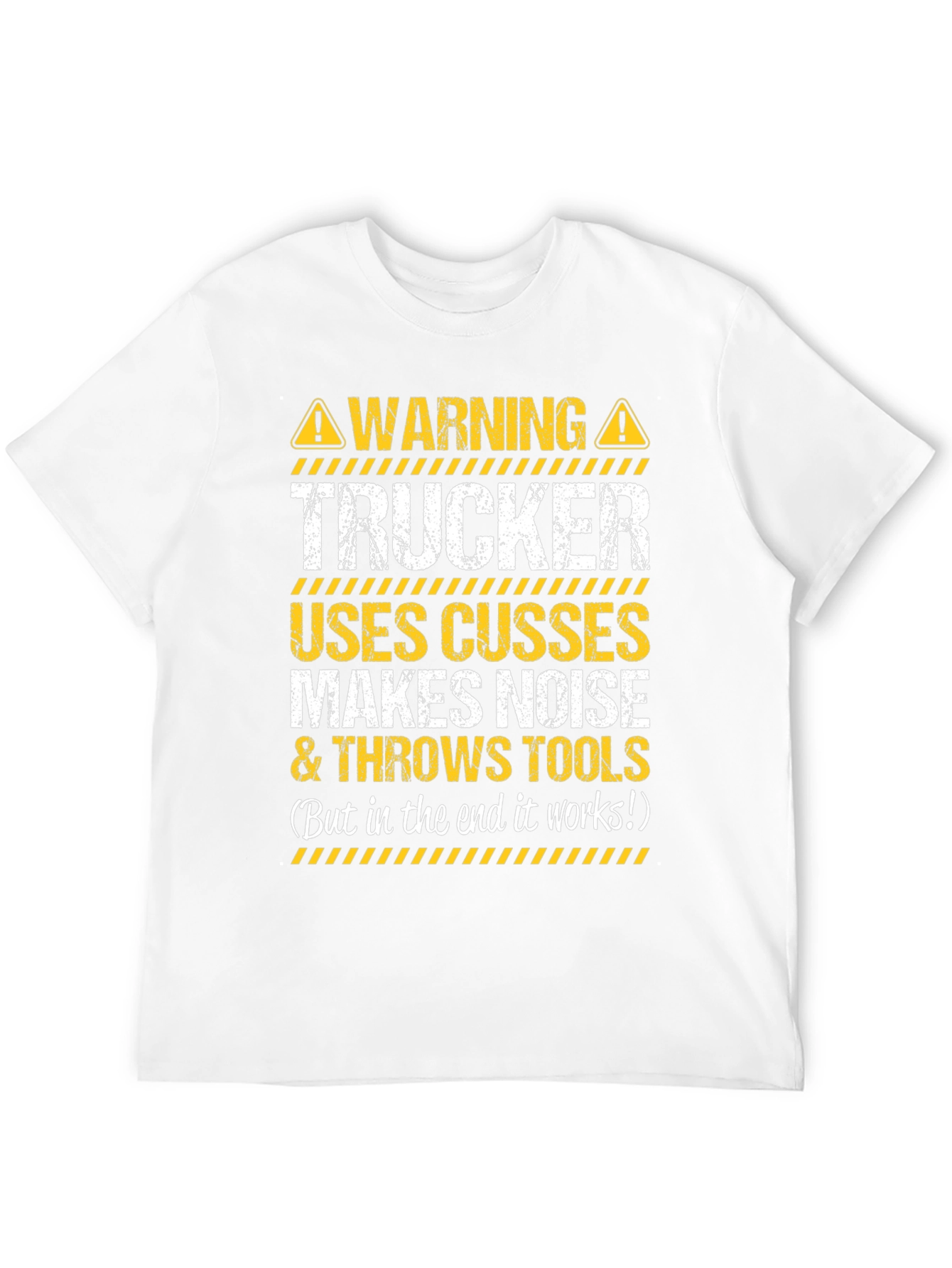 Warning Trucker T-Shirt - Funny Novelty Tee