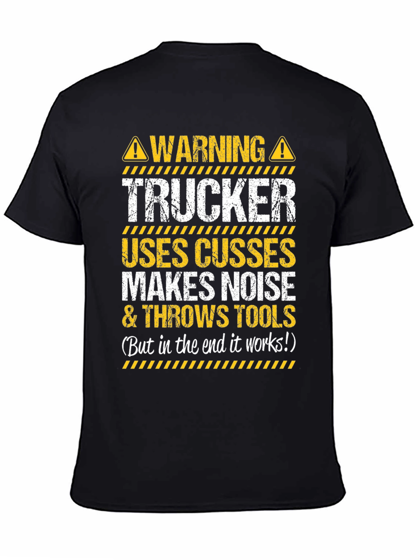 Warning Trucker T-Shirt - Funny Novelty Tee