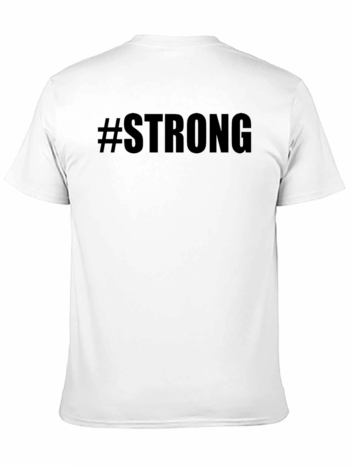 #Strong Graphic Tee - Black Cotton T-Shirt