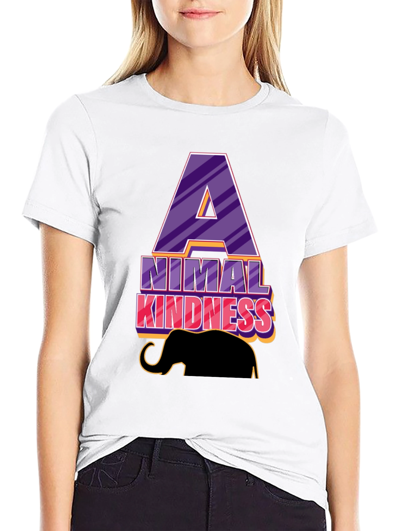 Animal Kindness Black T-Shirt
