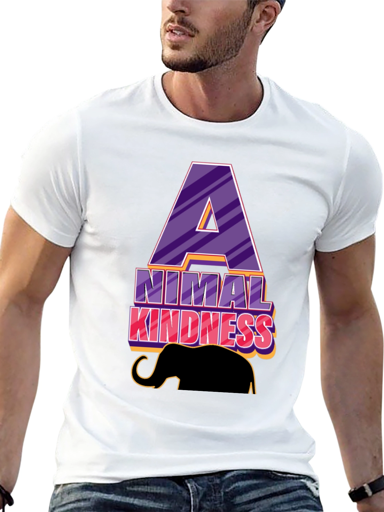 Animal Kindness Black T-Shirt