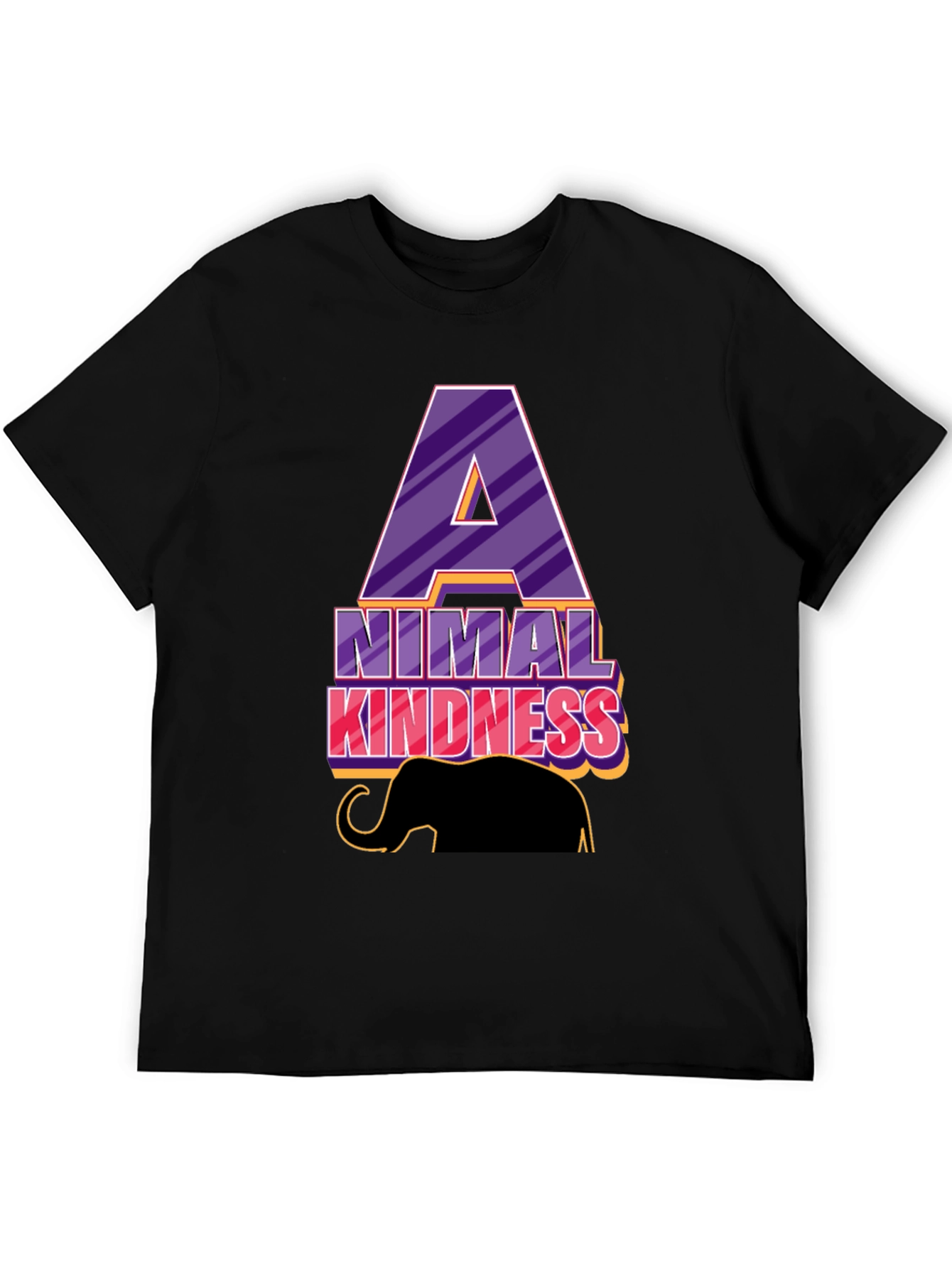 Animal Kindness Black T-Shirt