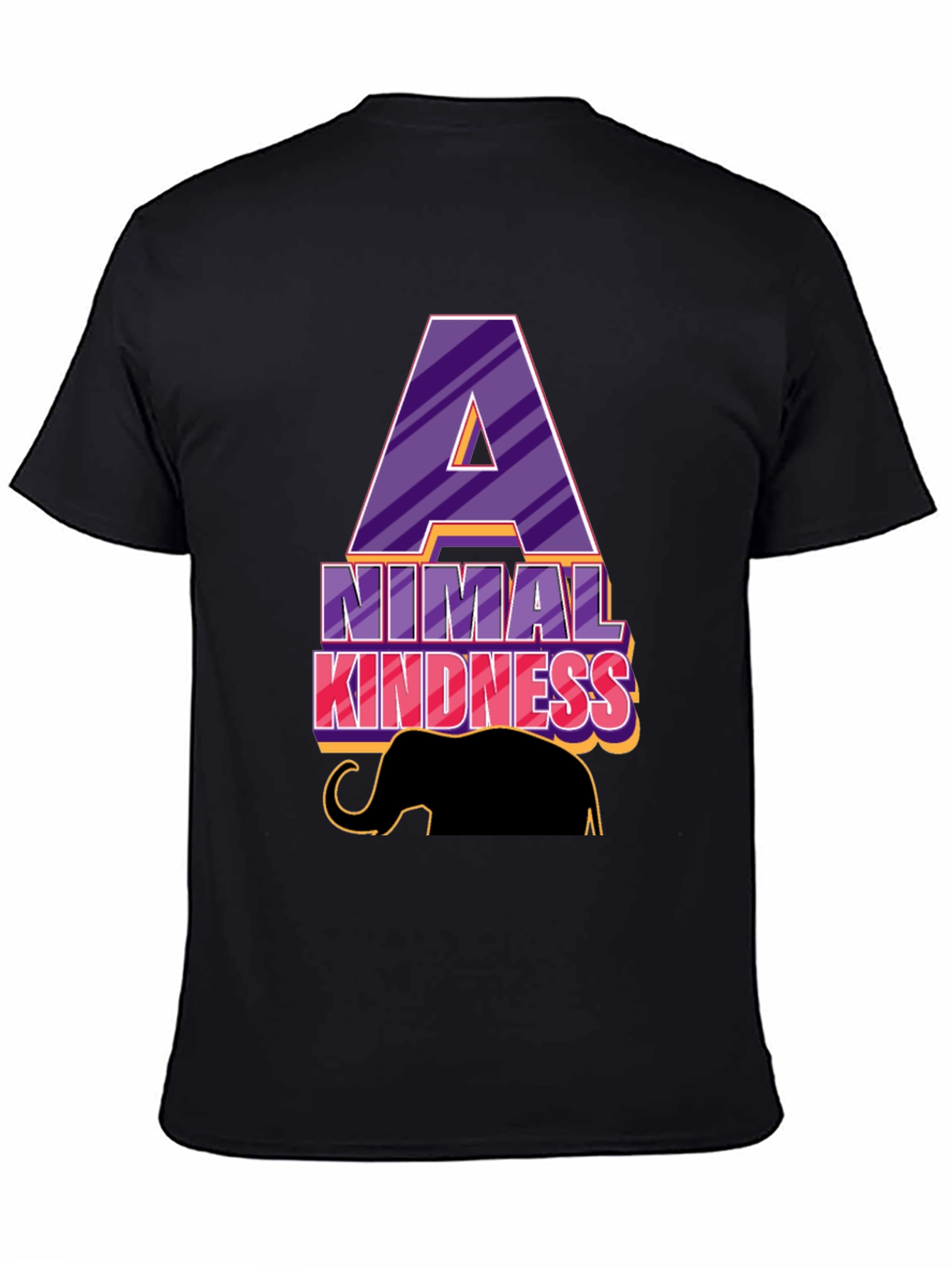 Animal Kindness Black T-Shirt